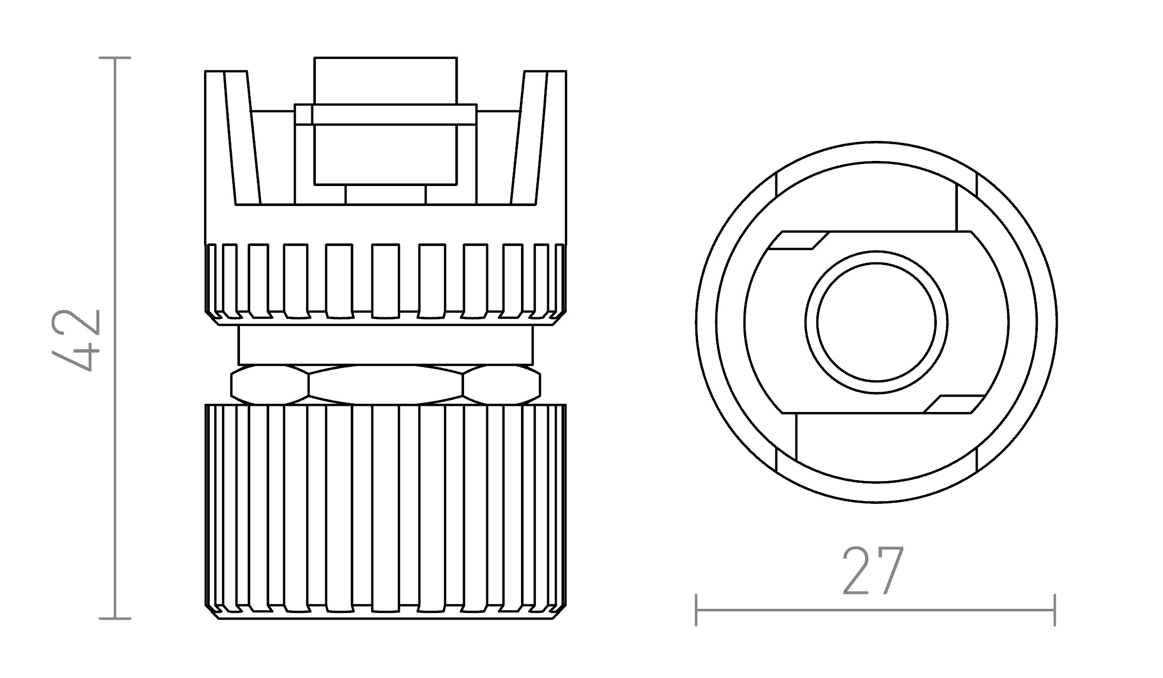 EUTRAC adattatore meccanico - Product sketch