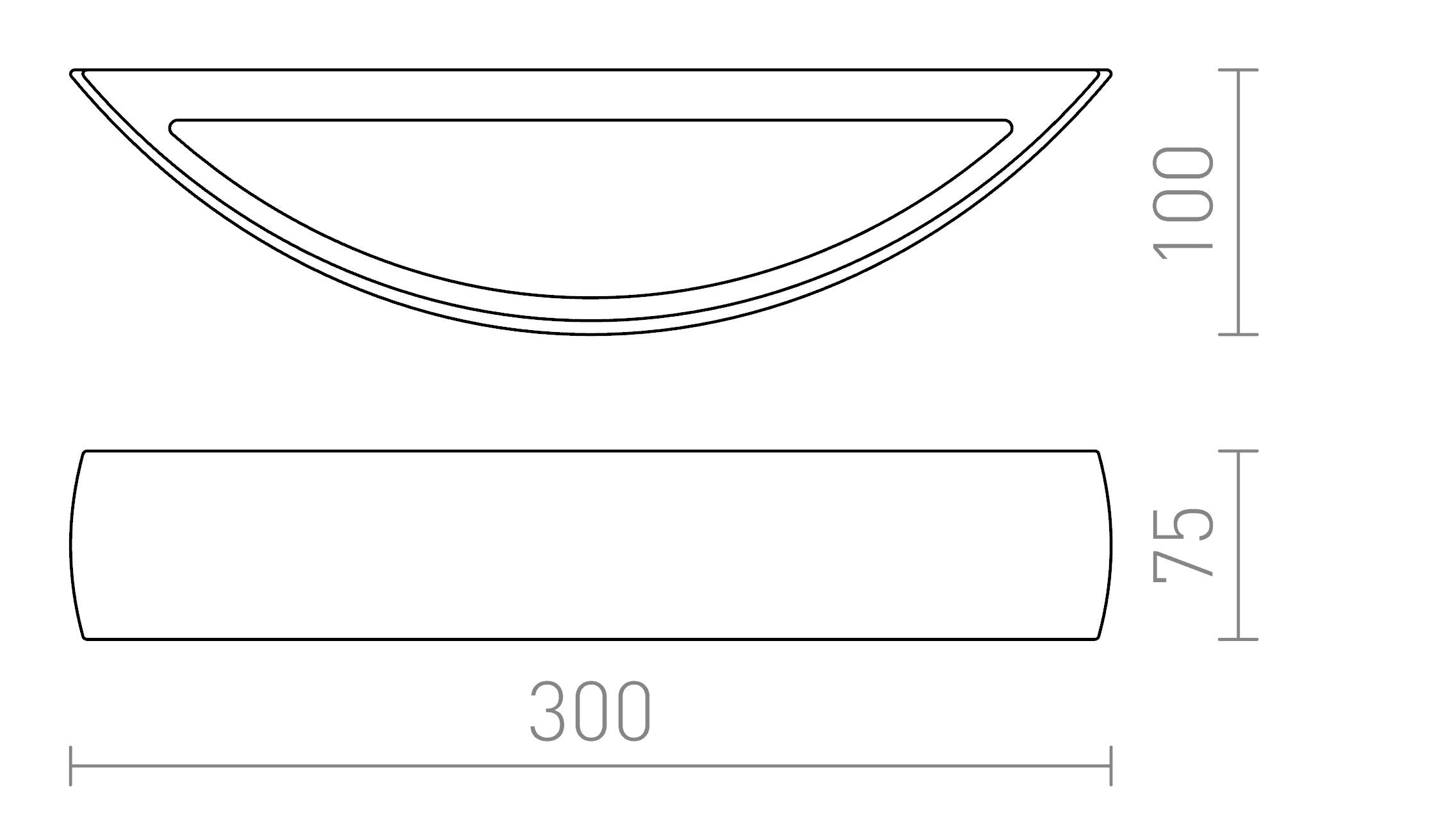 CRESCENT Wandleuchte lampe - Product sketch