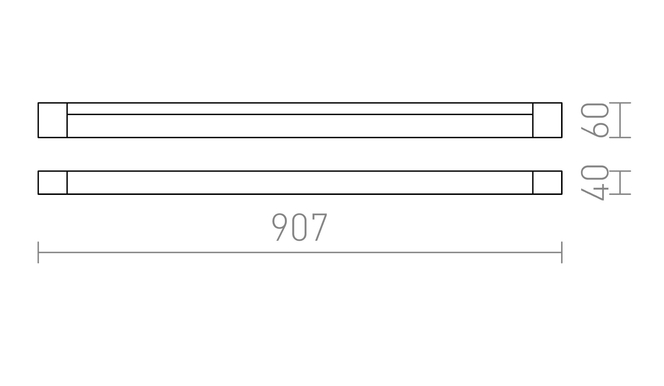 PERISA 90 nástenná lampa - Product sketch