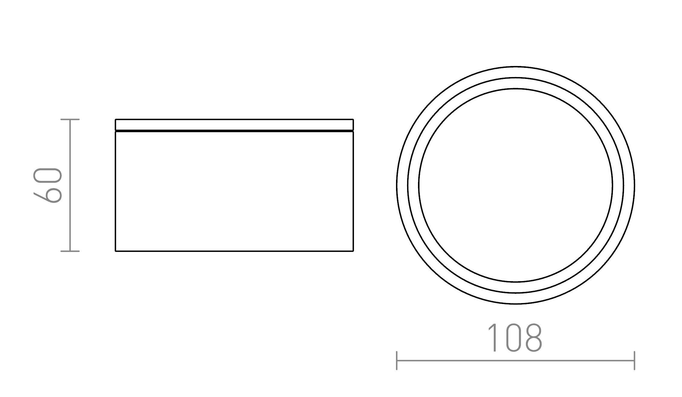 MERIDO sufitowa lampa - Product sketch