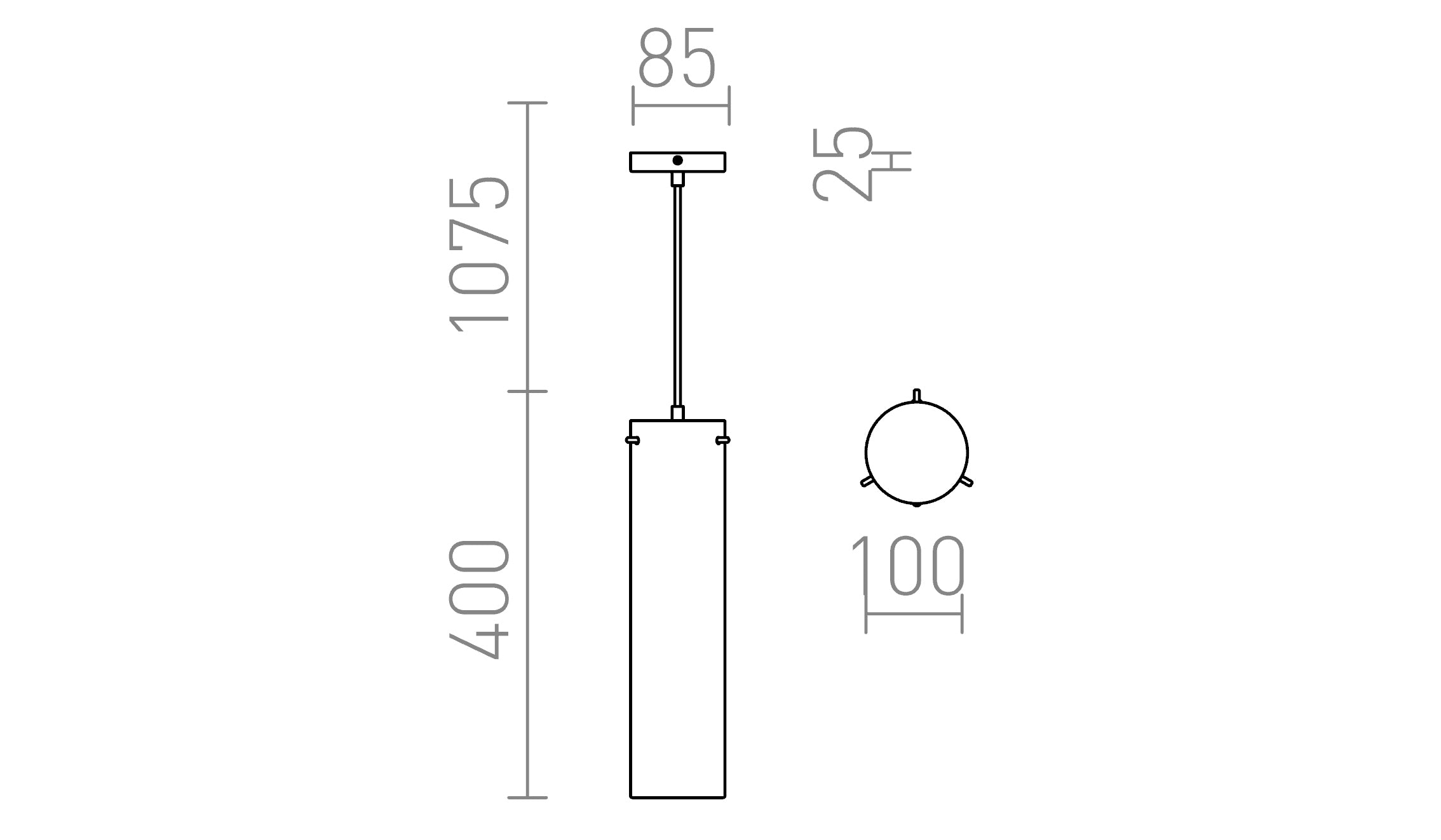 GARNISH a sospensione lampada - Product sketch