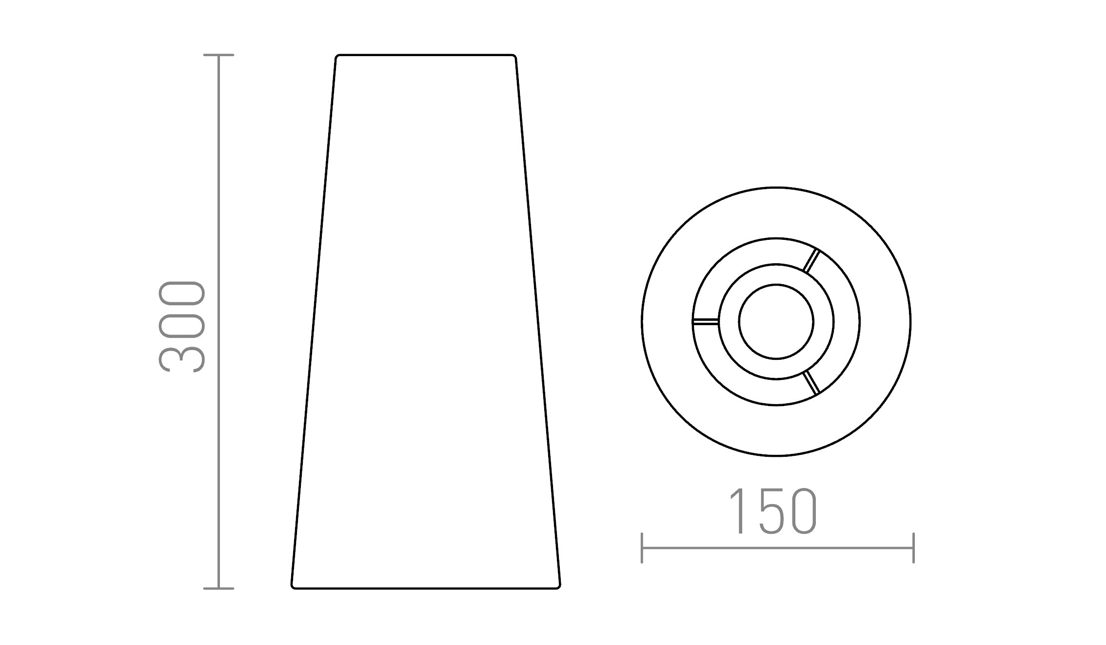 CONNY 15/30 lampenkap voor tafellamp - Product sketch
