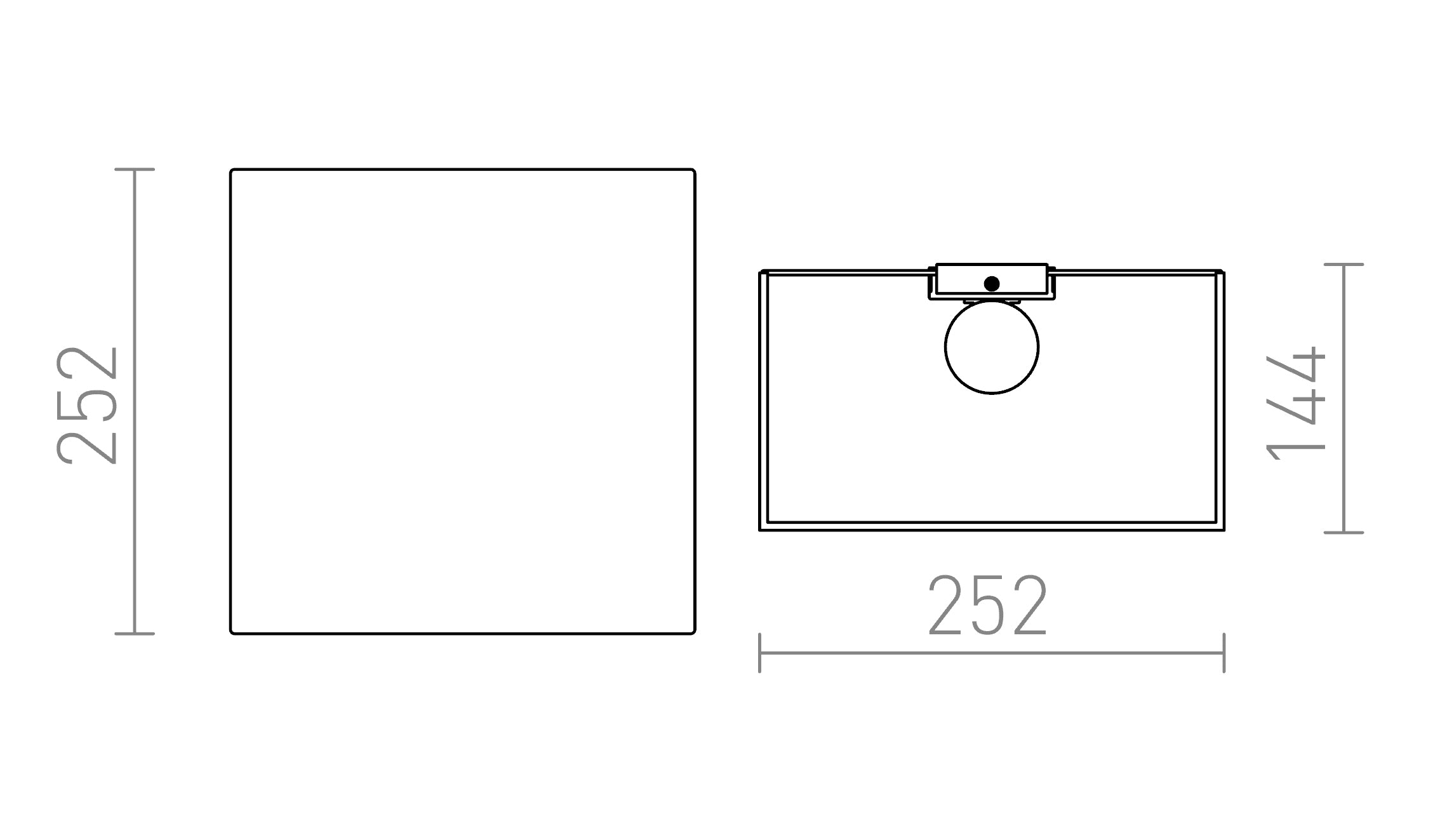 LOPE W 25/14 stenska lampa - Product sketch