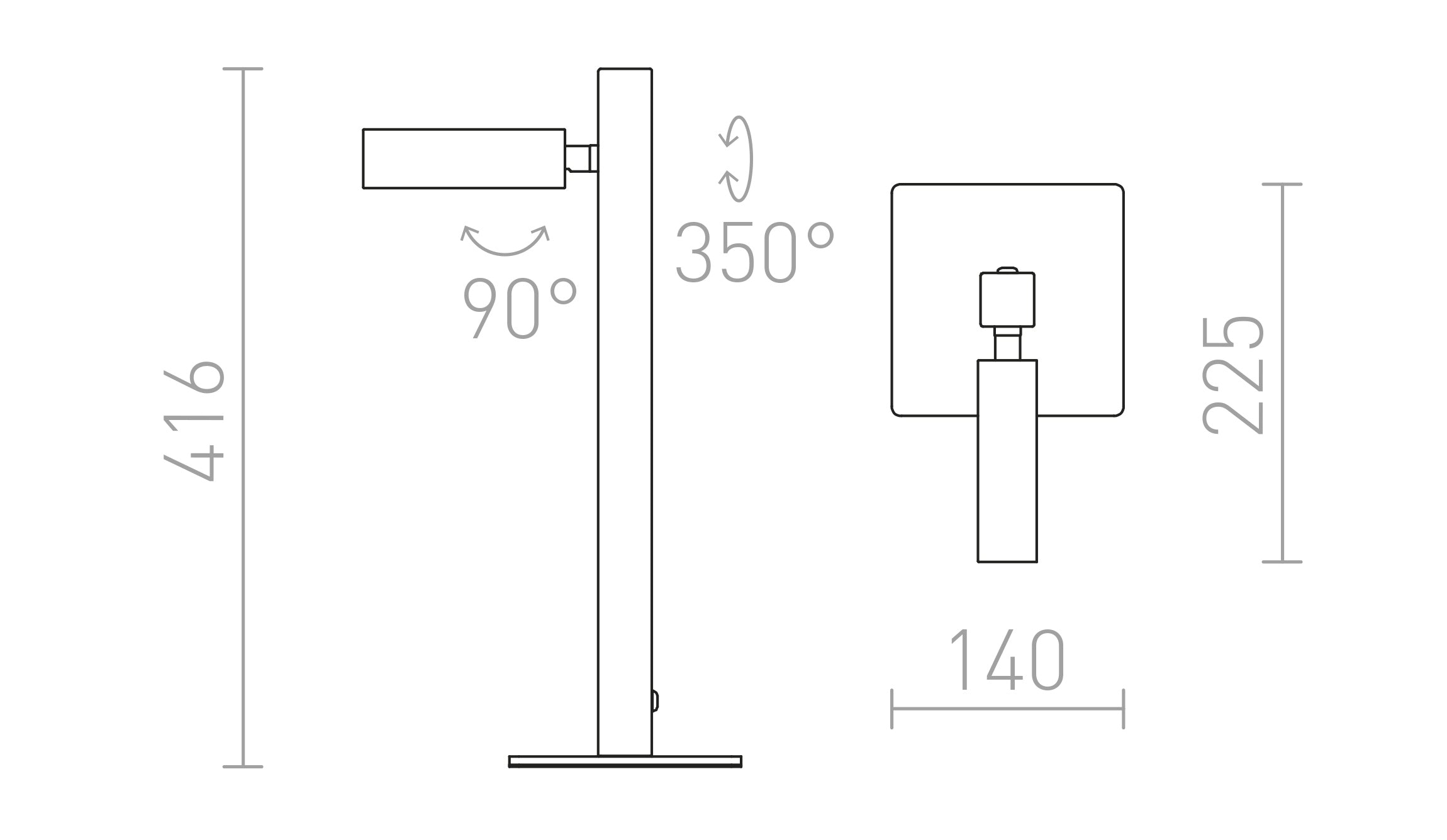 FADO bordlampa lampa - Product sketch