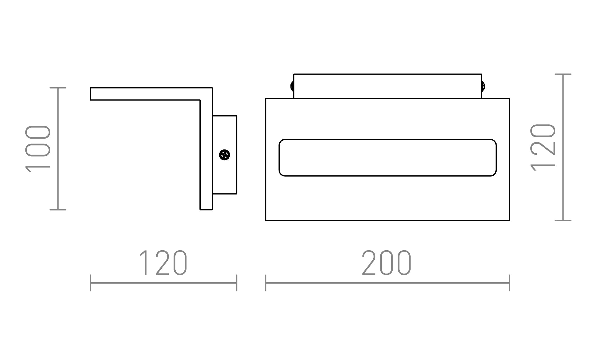 FOND stenska lampa - Product sketch