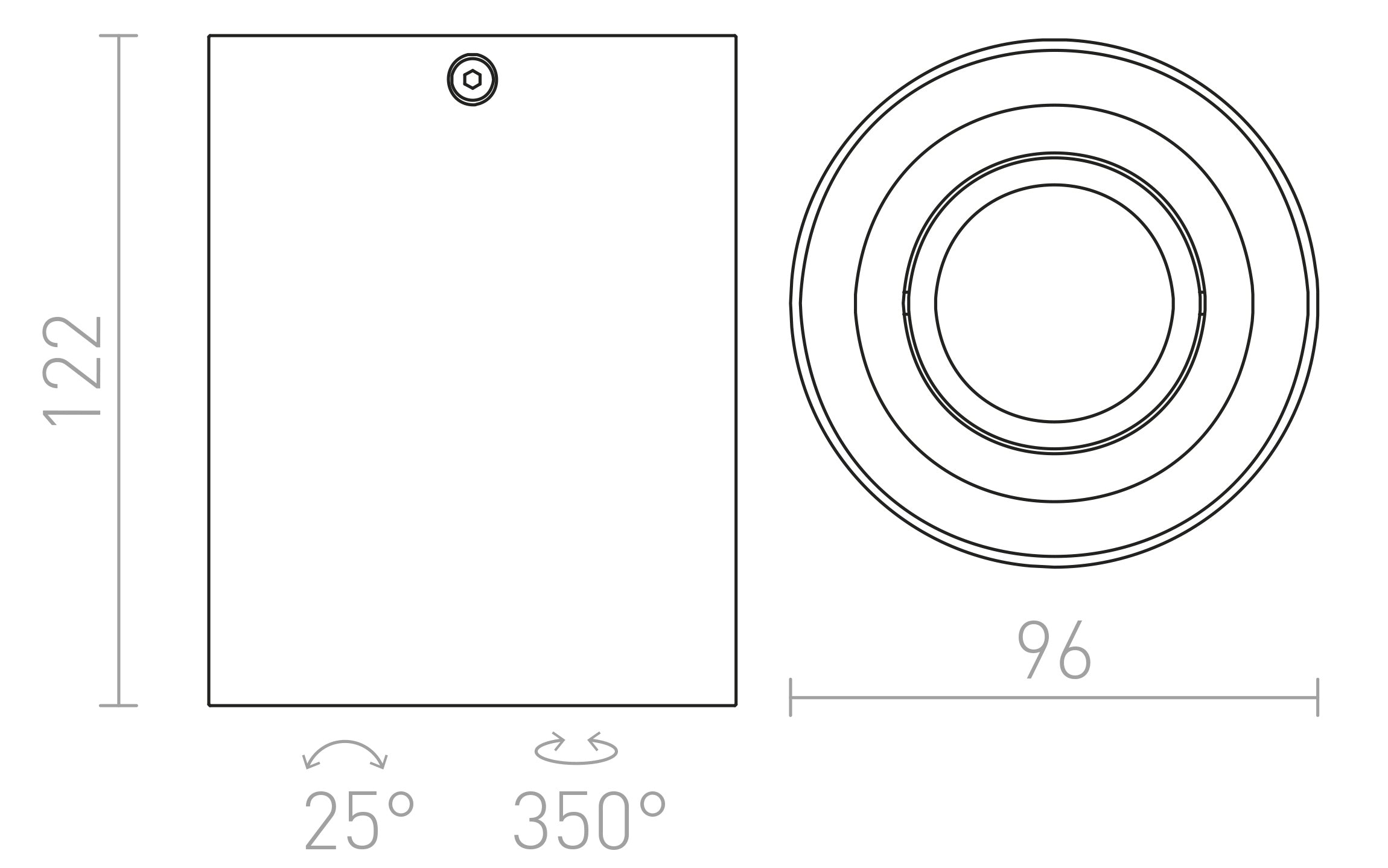 MILANO I stropná lampa - Product sketch