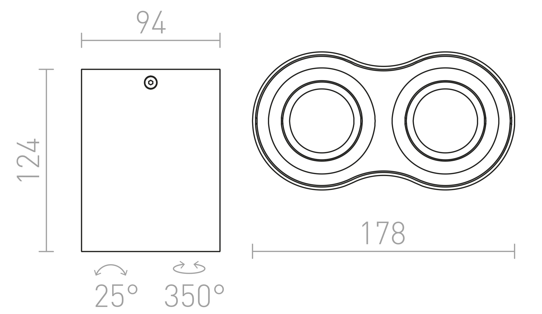 MILANO II plafondlamp lamp - Product sketch