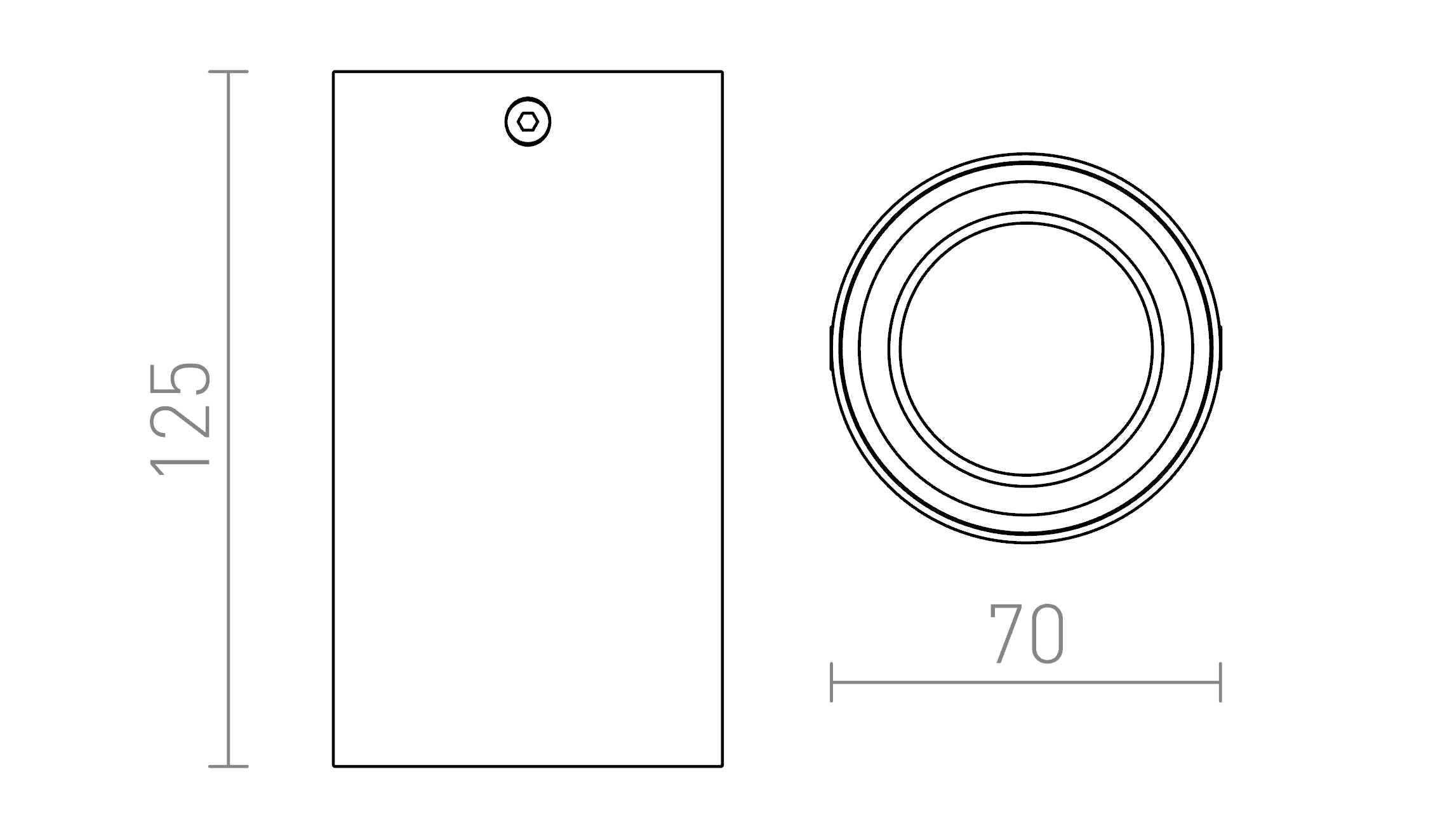 TUBA Deckenleuchte lampe - Product sketch