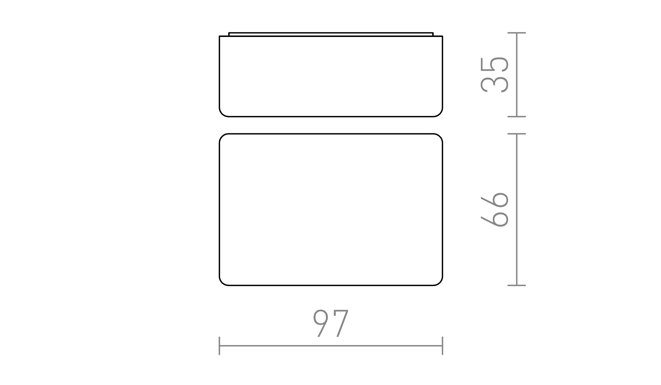 DARK SENSOR 2-100 Lux pinta-asennettava - Product sketch