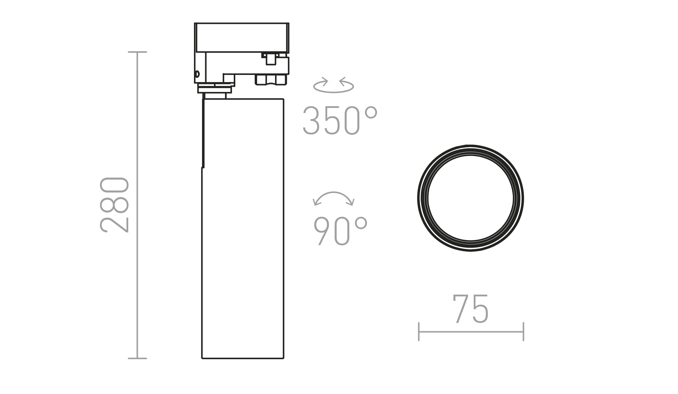 BAHIA voor 3f. stroomrail - Product sketch