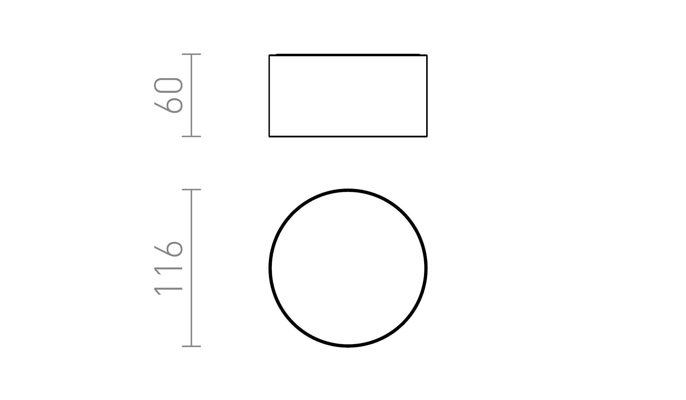 LARISA R 12 da soffitto lampada - Product sketch