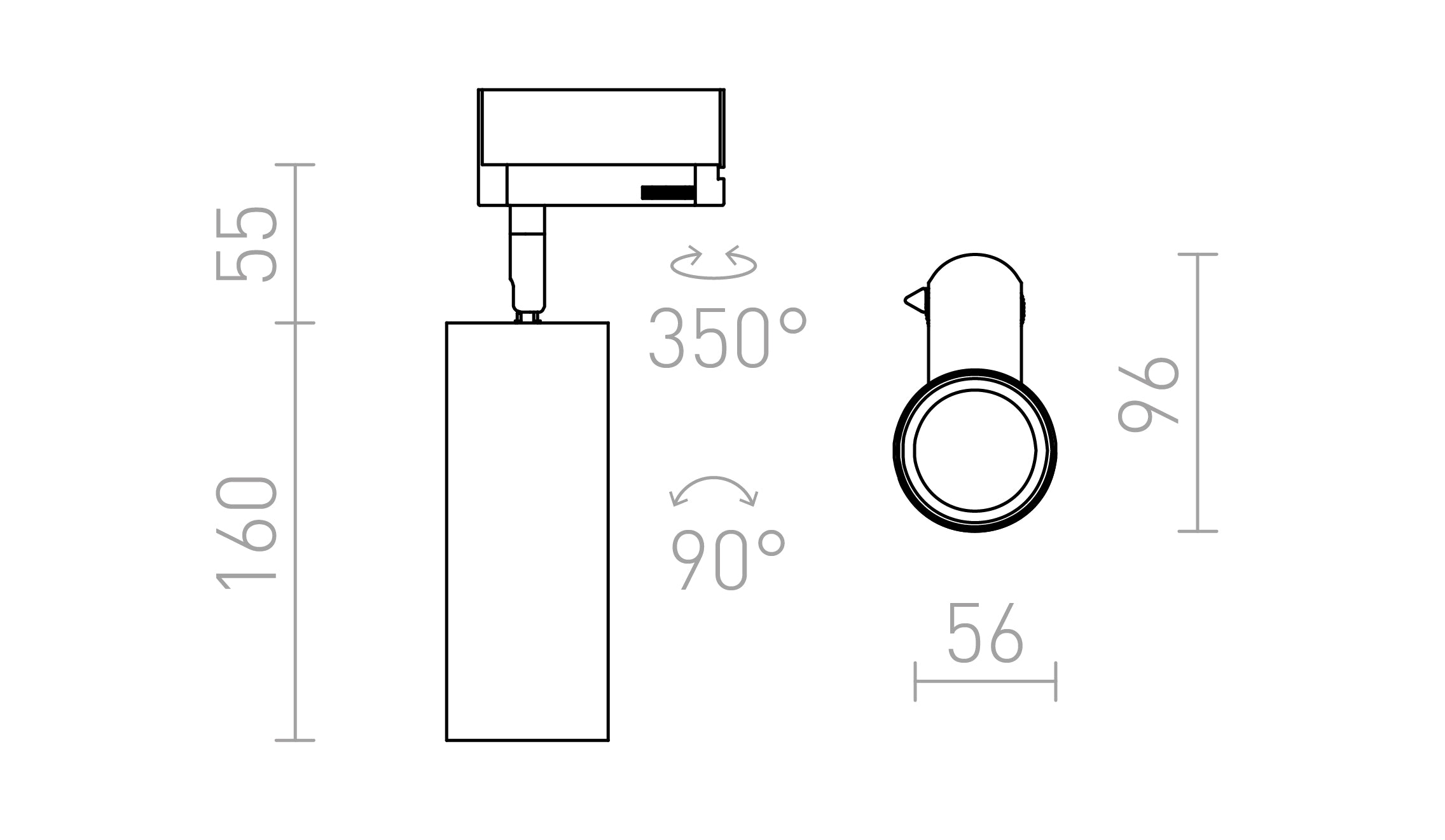 MAVRO voor 1f. stroomrail - Product sketch