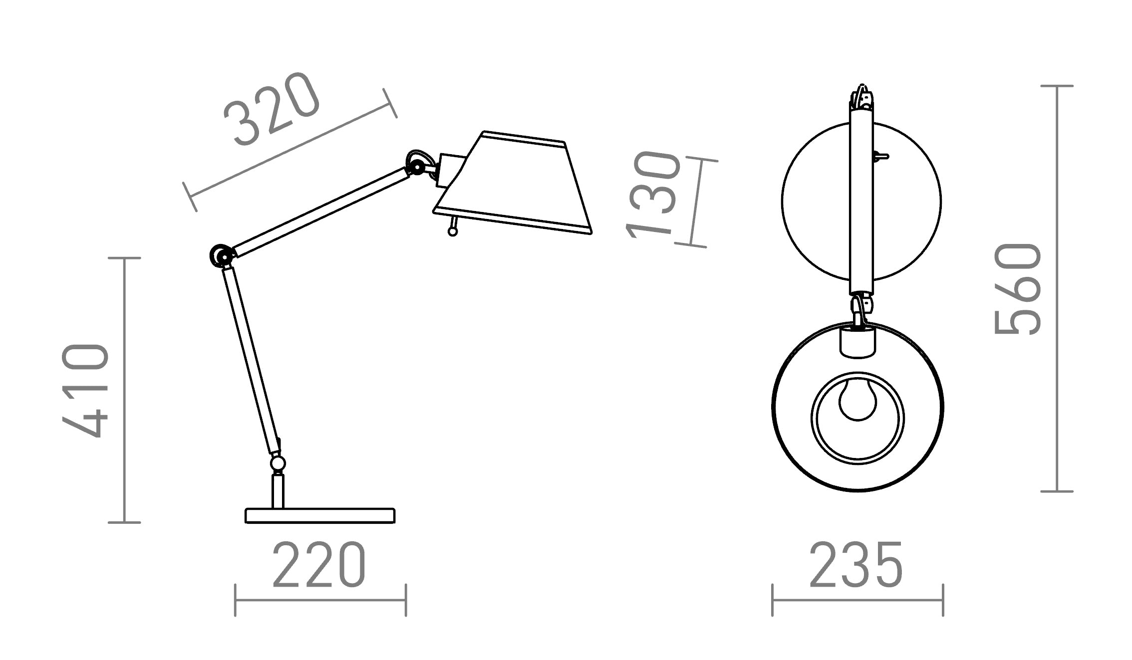 MONTANA de mesa lâmpada - Product sketch