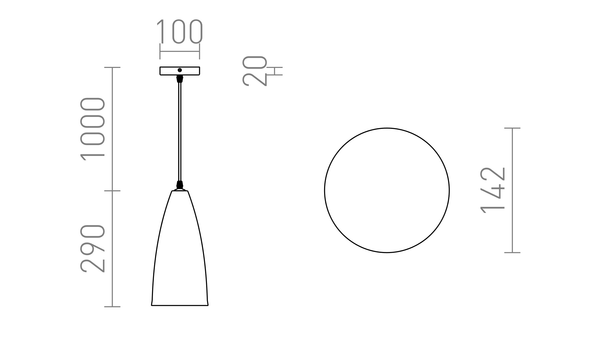 TUTTI hanglamp lamp - Product sketch