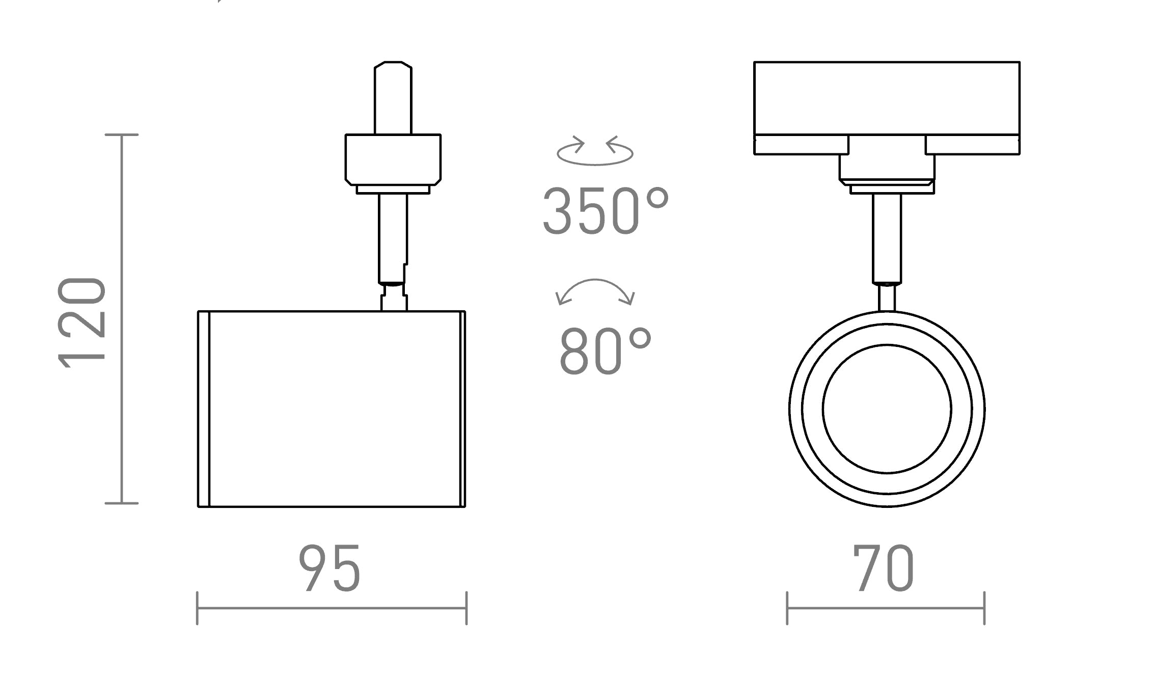 CADENZA za 3F tirni sistem - Product sketch