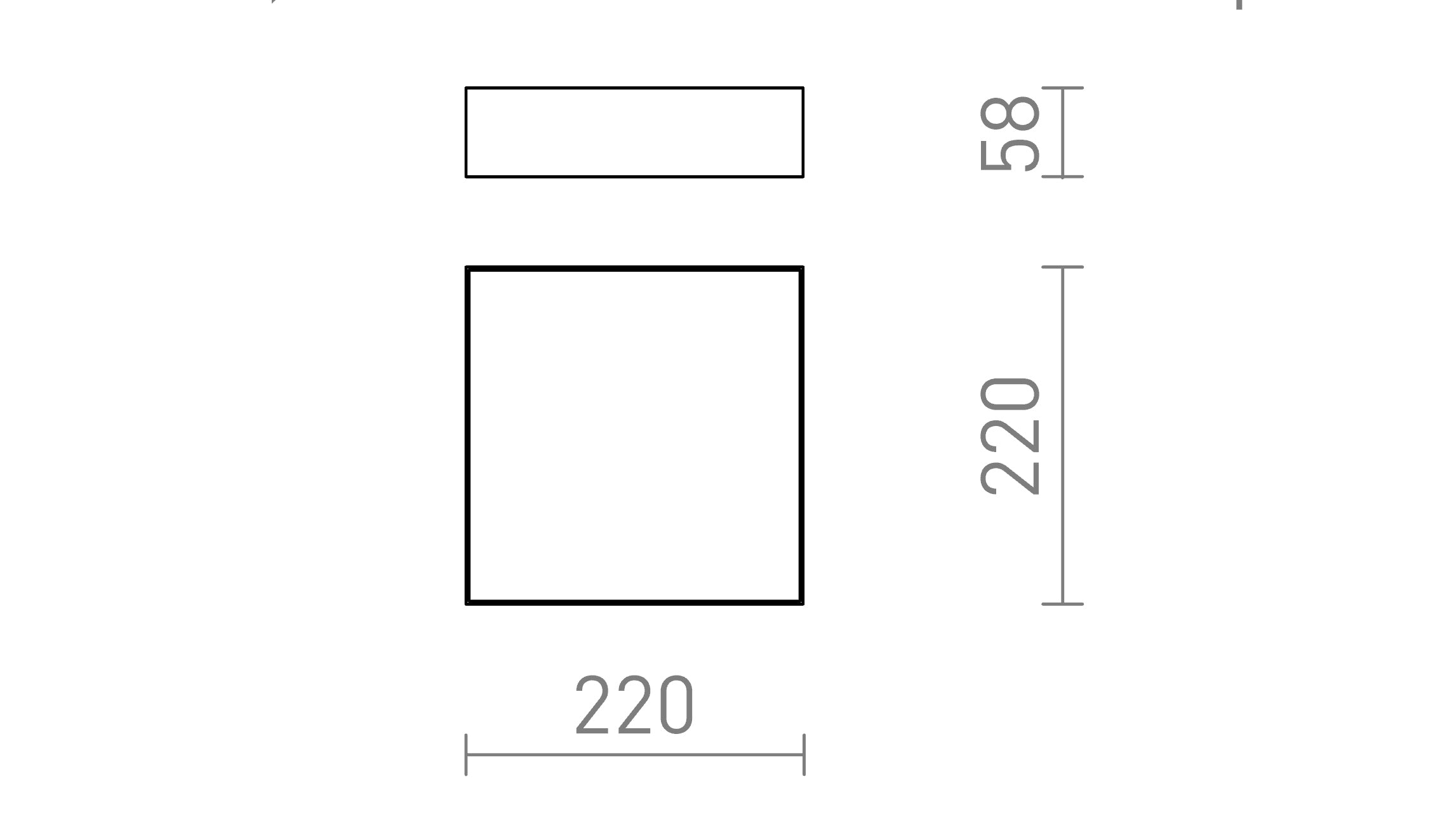 LARISA SQ 22 Deckenleuchte lampe - Product sketch