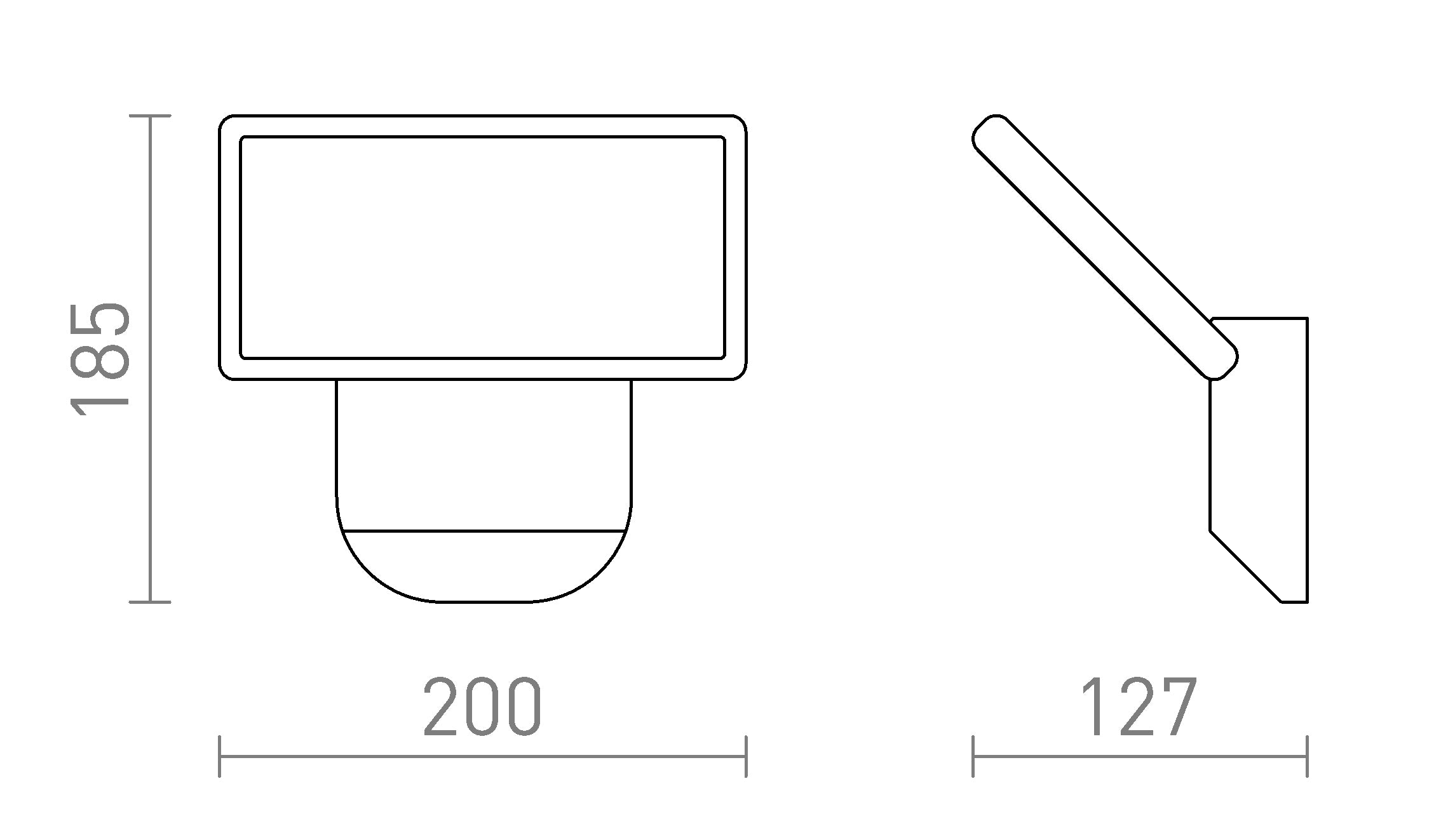 COMODO de perete lampă - Product sketch