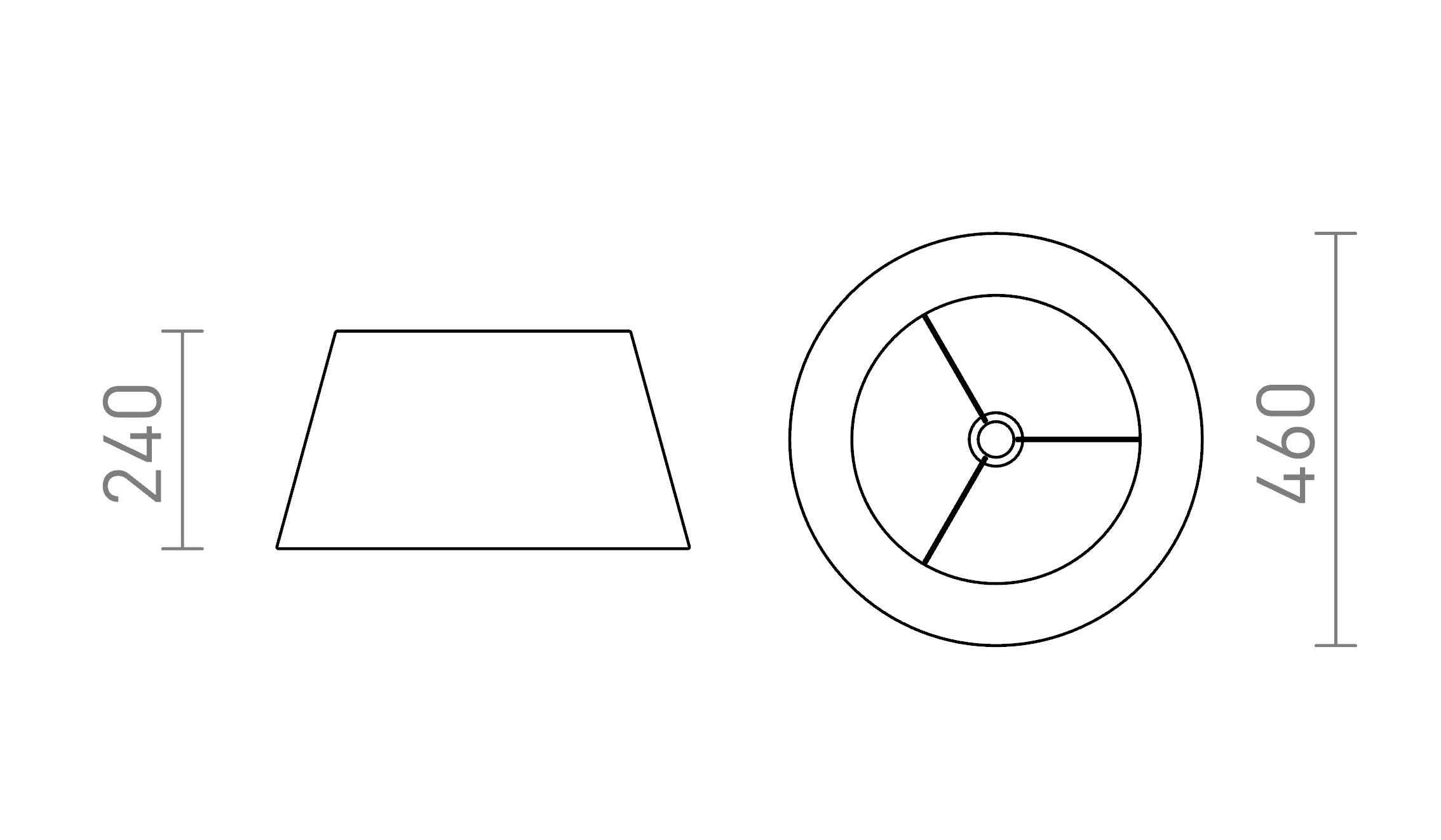 AMBITUS 46/24 lampenkap voor staande lamp - Product sketch