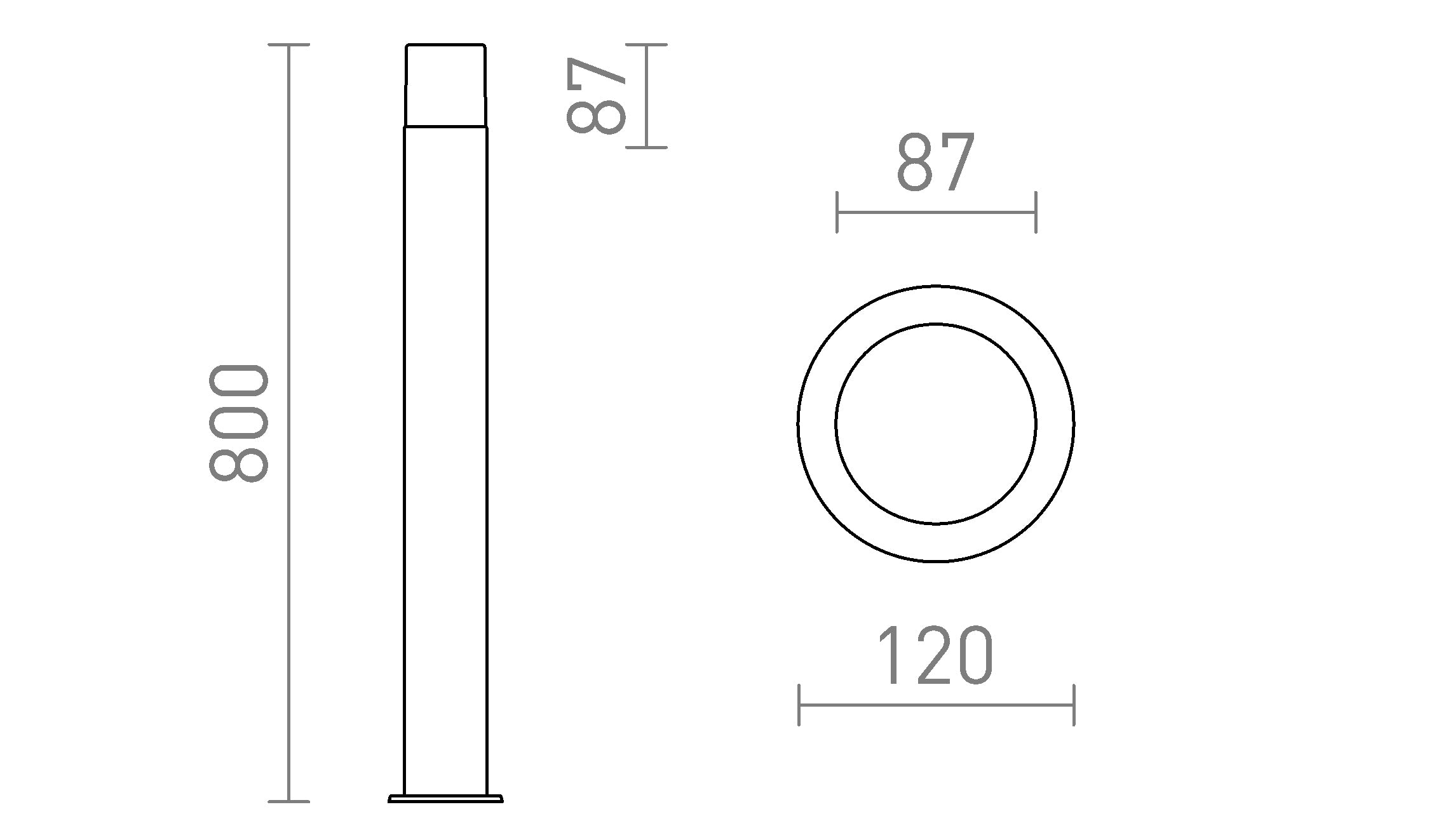 BONNIE 80 standuri lampă - Product sketch