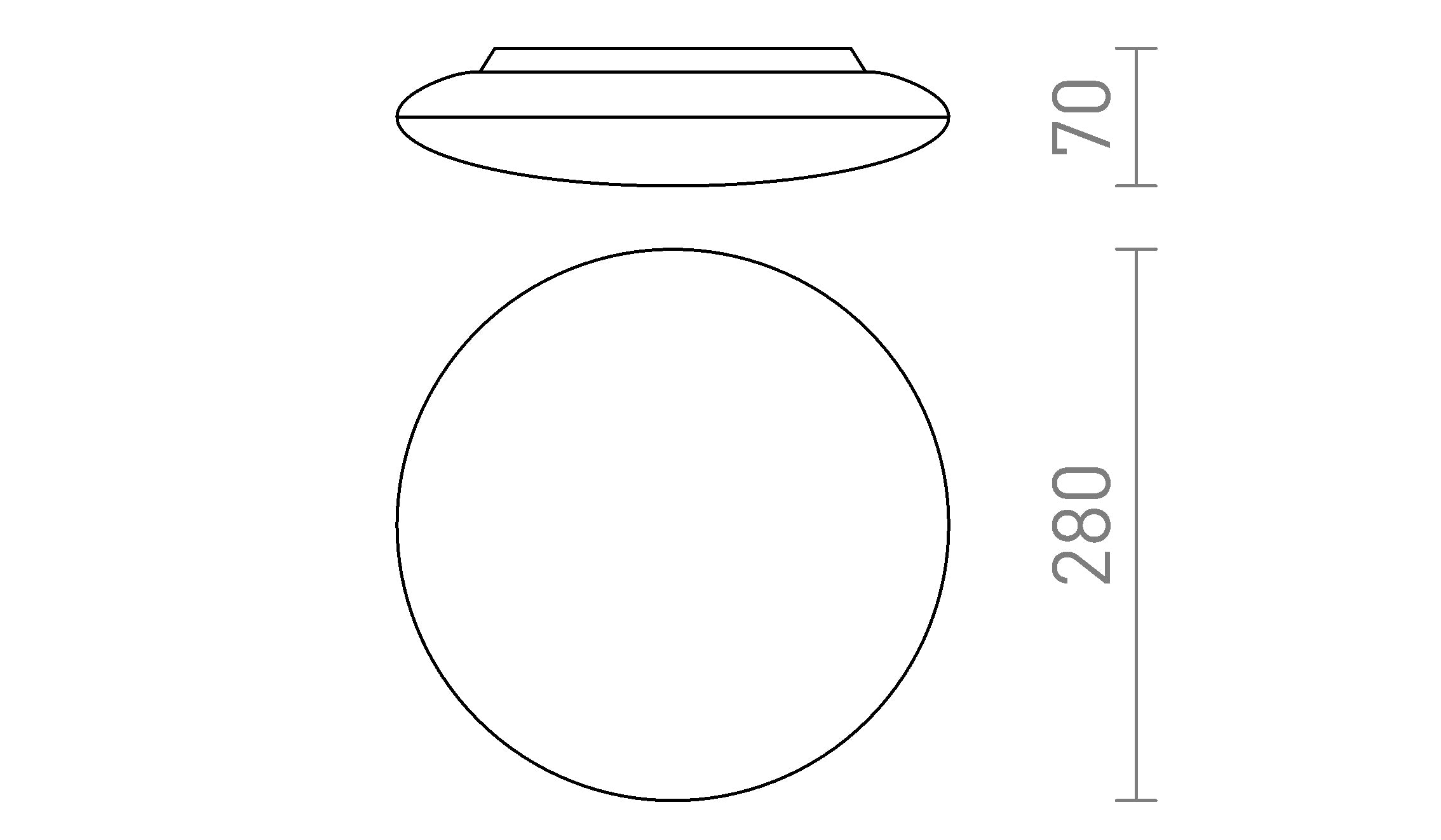 SASSARI plafondlamp lamp - Product sketch