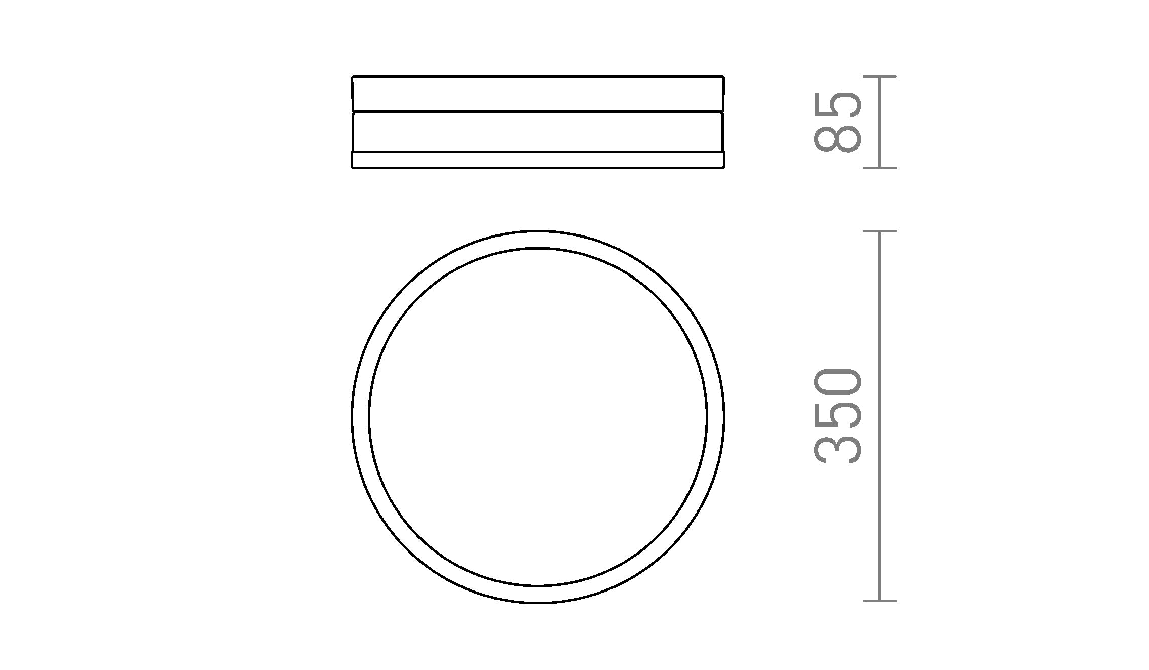 CIRA LED 35 plafondlamp lamp - Product sketch