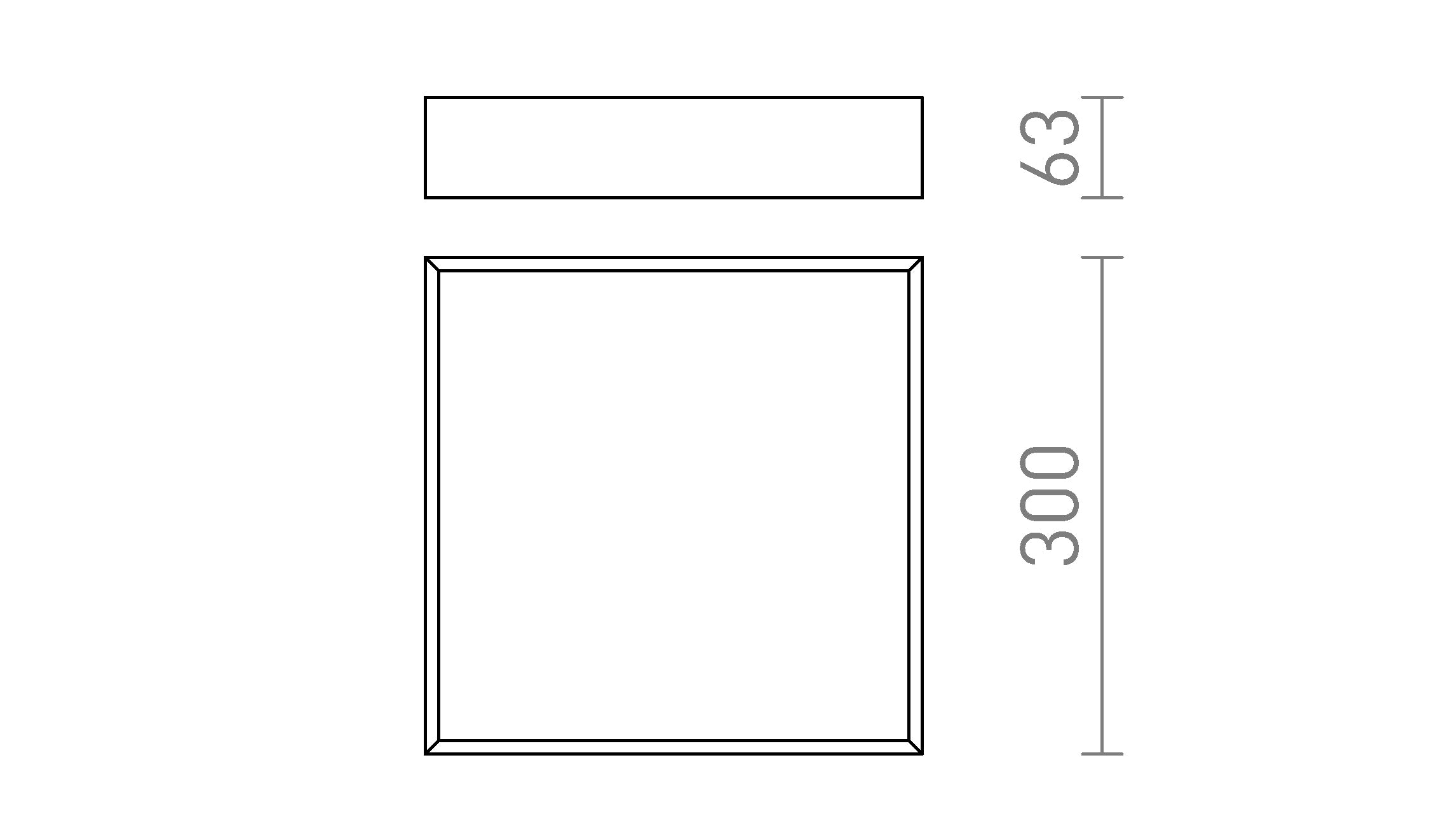 MERANO LED 30 teto lâmpada - Product sketch