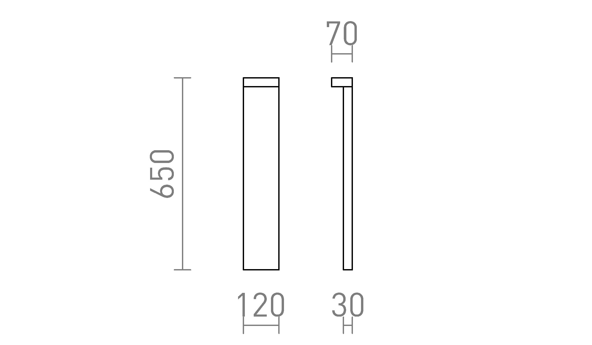 GARDIEN 65 lattia lamppu - Product sketch