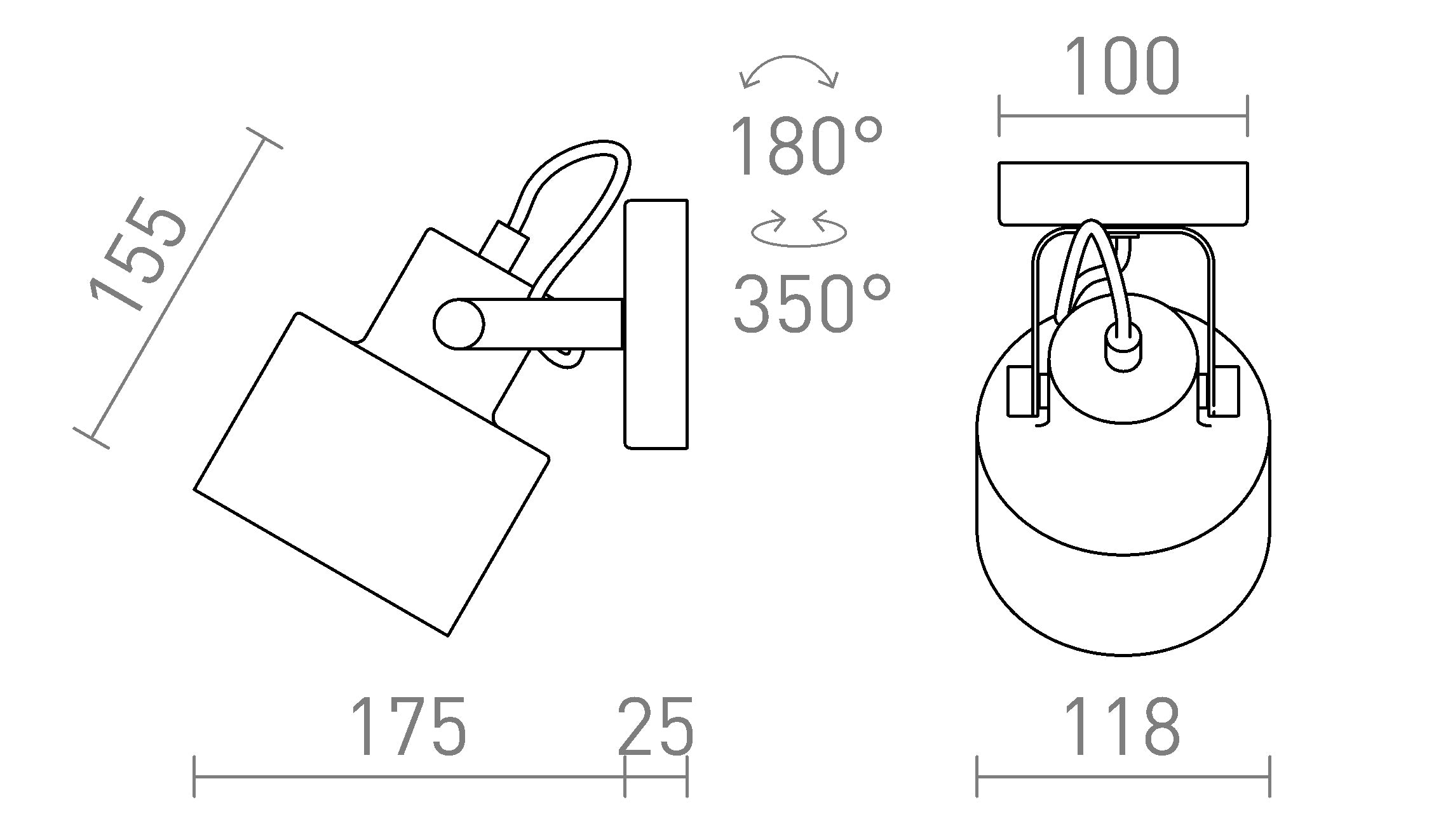 CELEIA opbouwlamp lamp - Product sketch