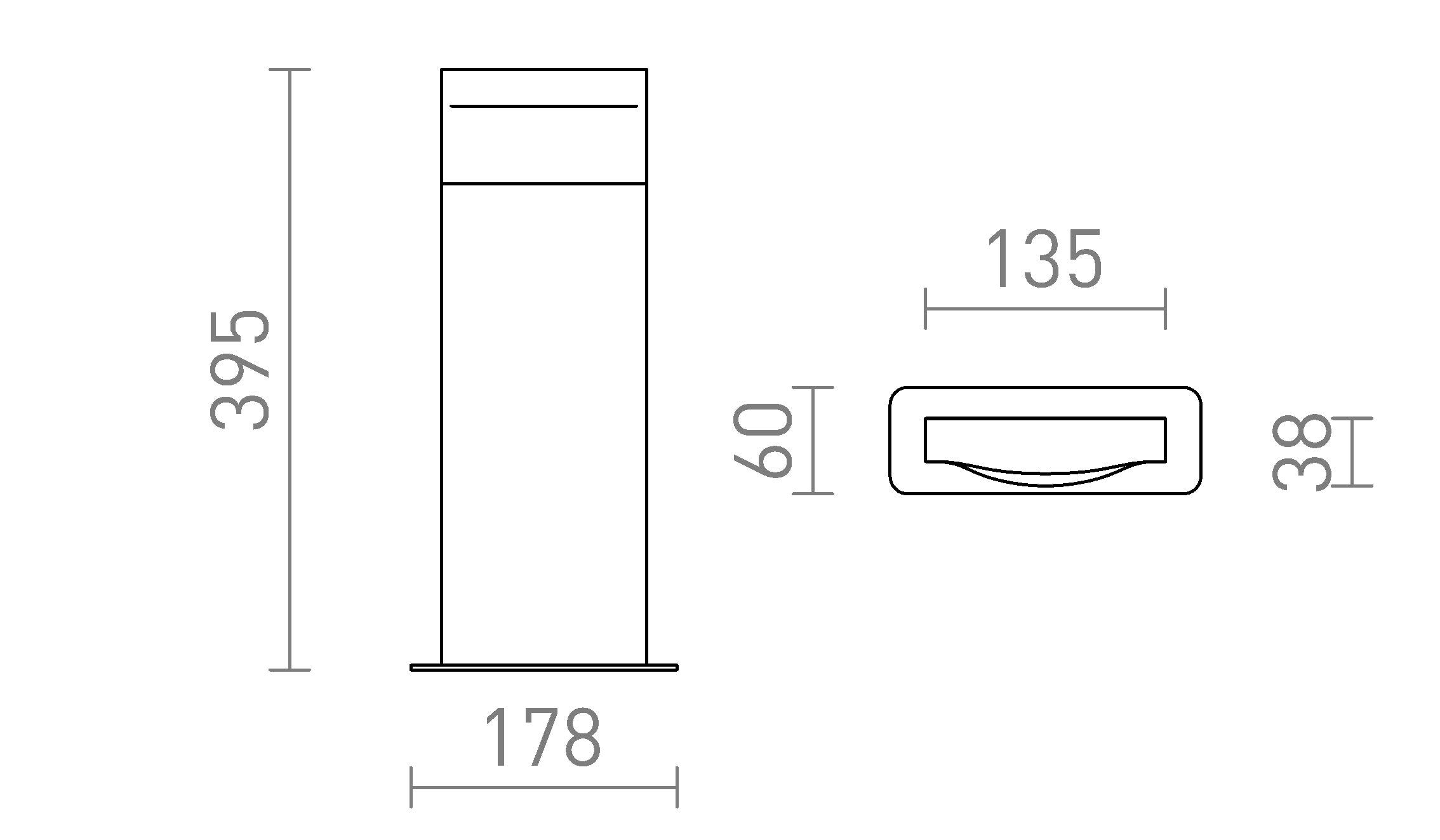 BOBO RC da terra lampada - Product sketch