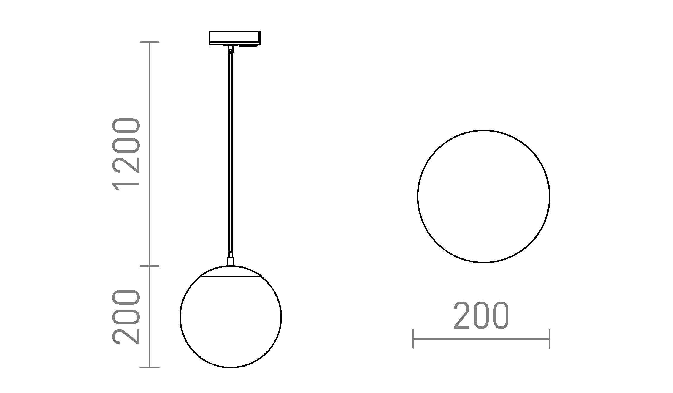 LUNA 20 pour rail monophasé - Product sketch