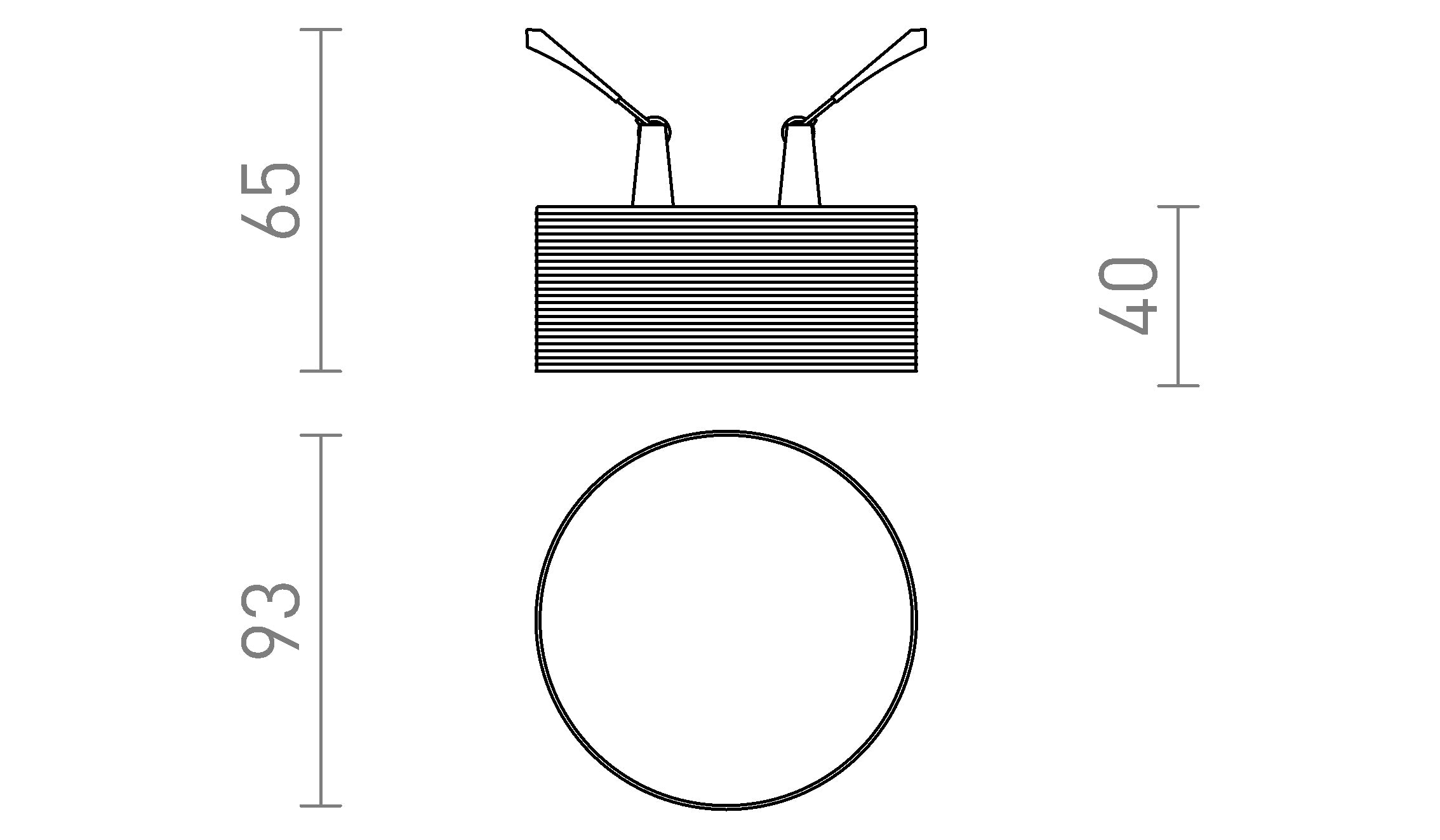 MARENGA RR1 40 inbouwlamp lamp - Product sketch