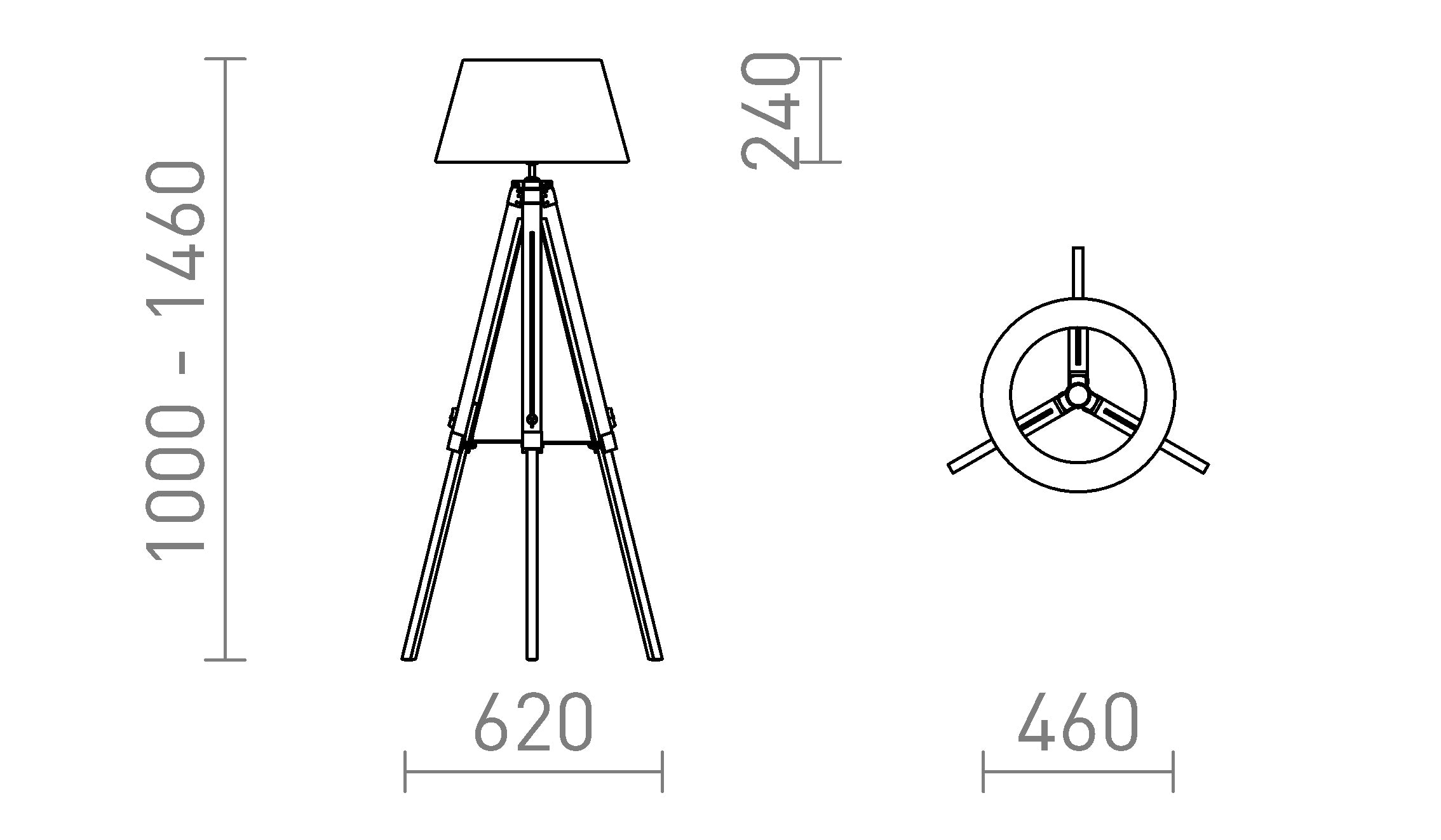 ALVIS/AMBITUS 46 staande lamp lamp - Product sketch