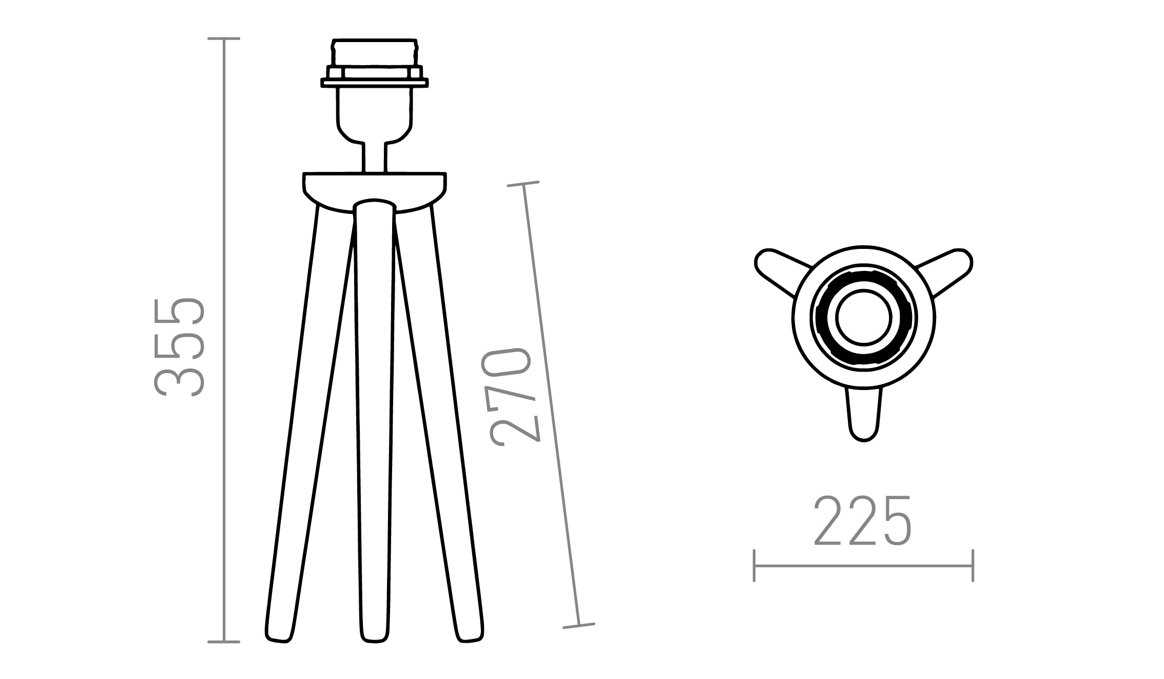 BASCO pöytävalaisin kanta - Product sketch
