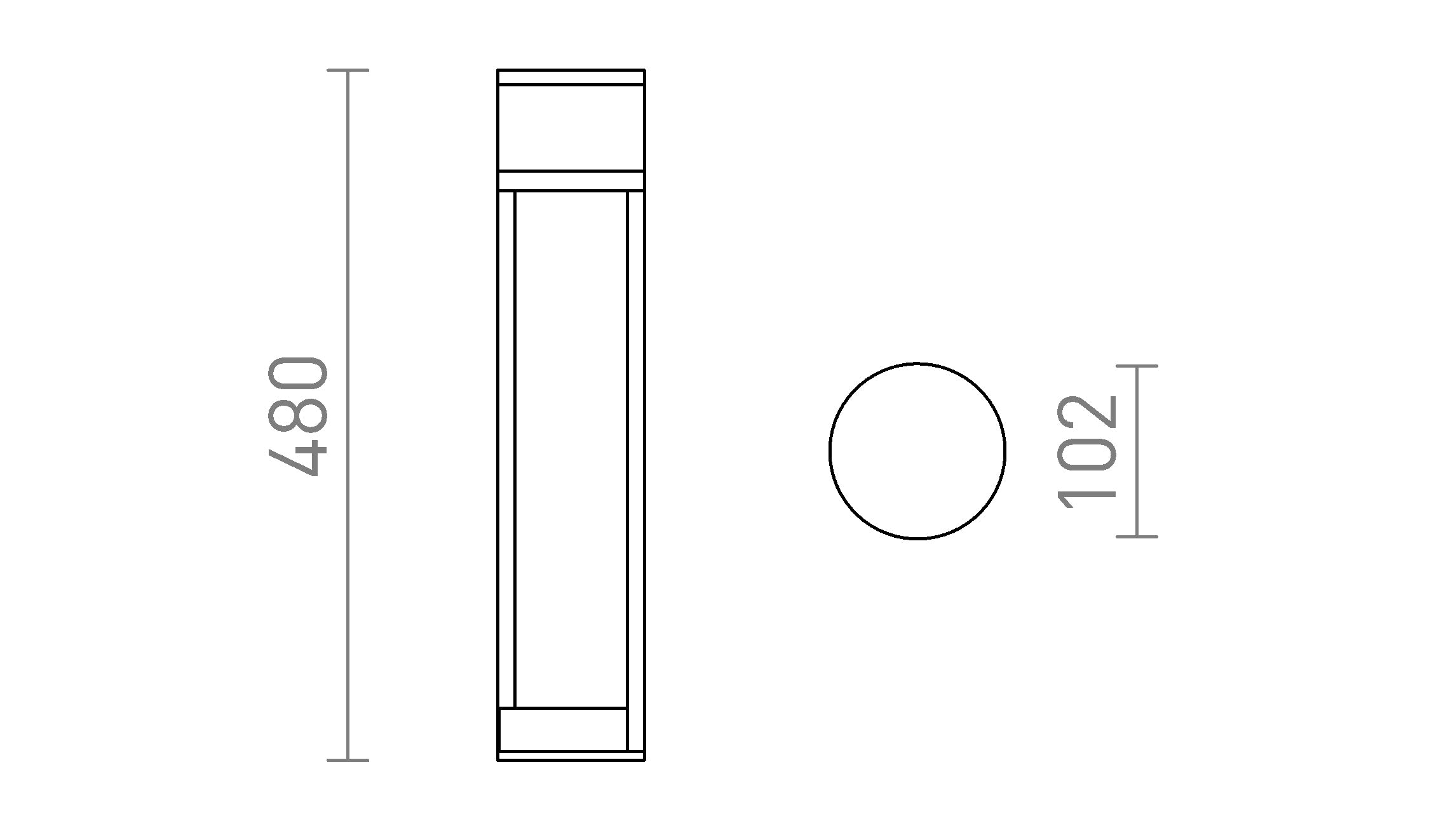 JEAN 50 stojanová so zásuvkami lampa - Product sketch