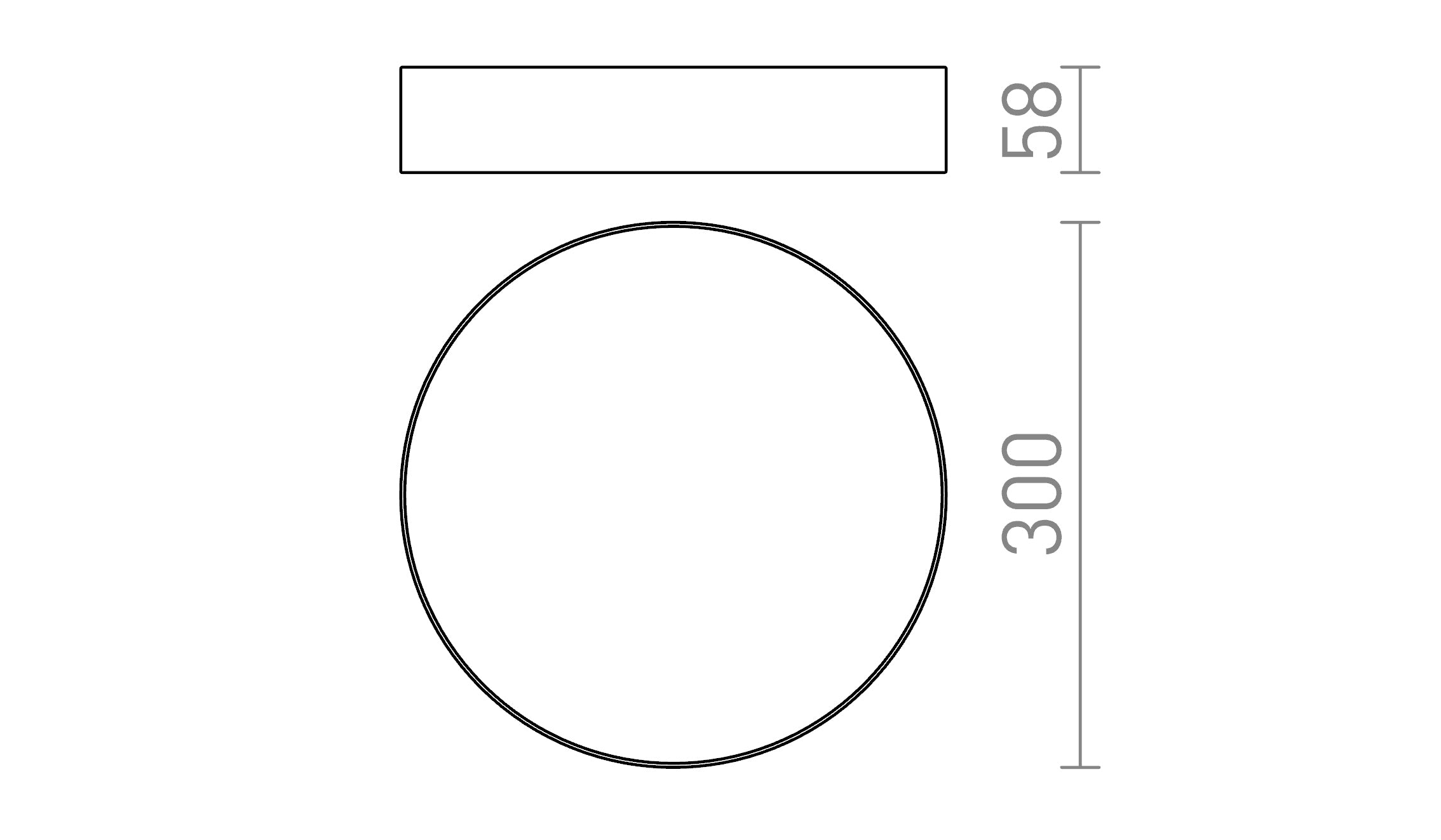 LARISA R 30 DIMB tak lampa - Product sketch
