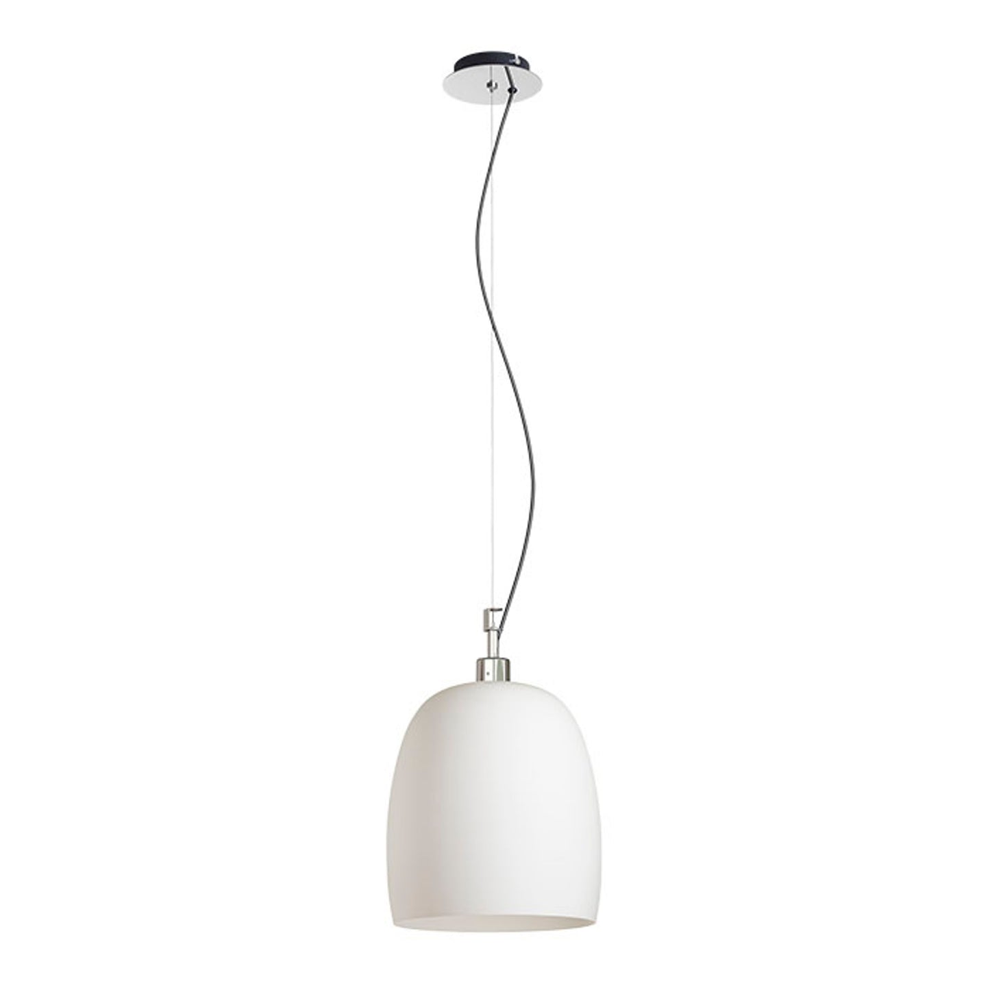 RENDL pendant lamp COROA NEW 28 pendant opal-colored glass/chrome 230V LED E27 15W R13824 1