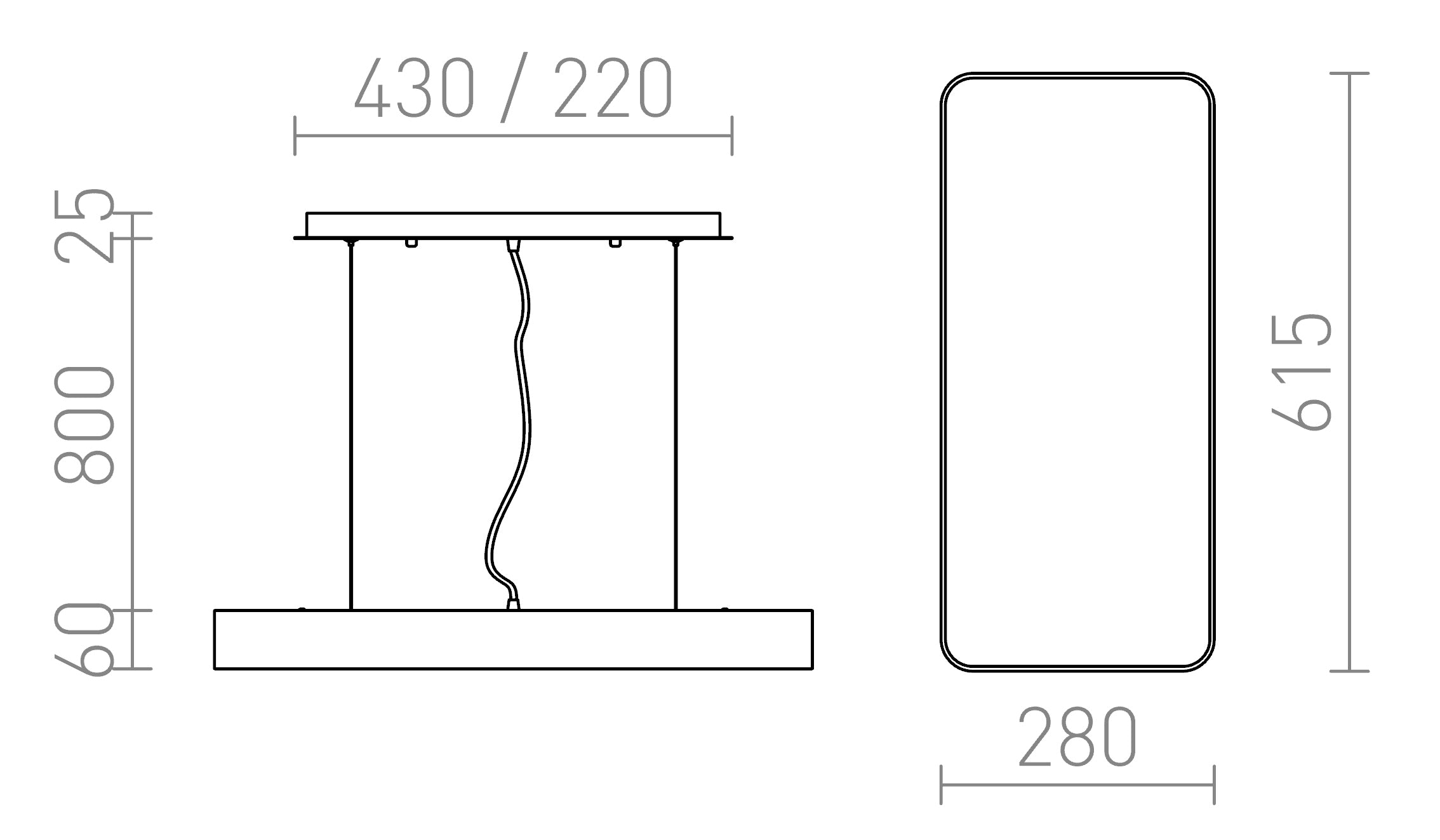 MENSA RC HANGLAMP - Product sketch