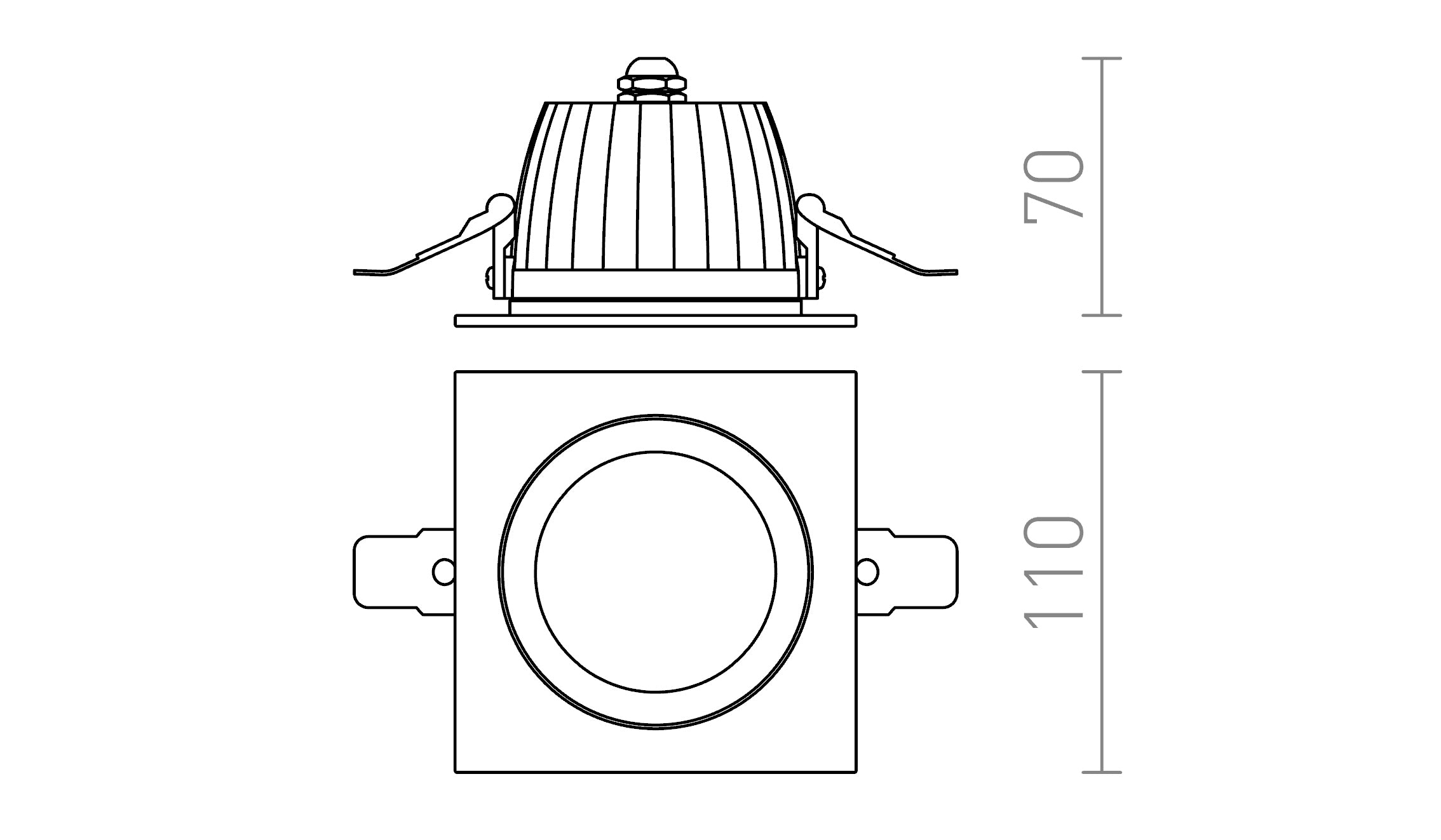 AMIGA vierkant - Product sketch