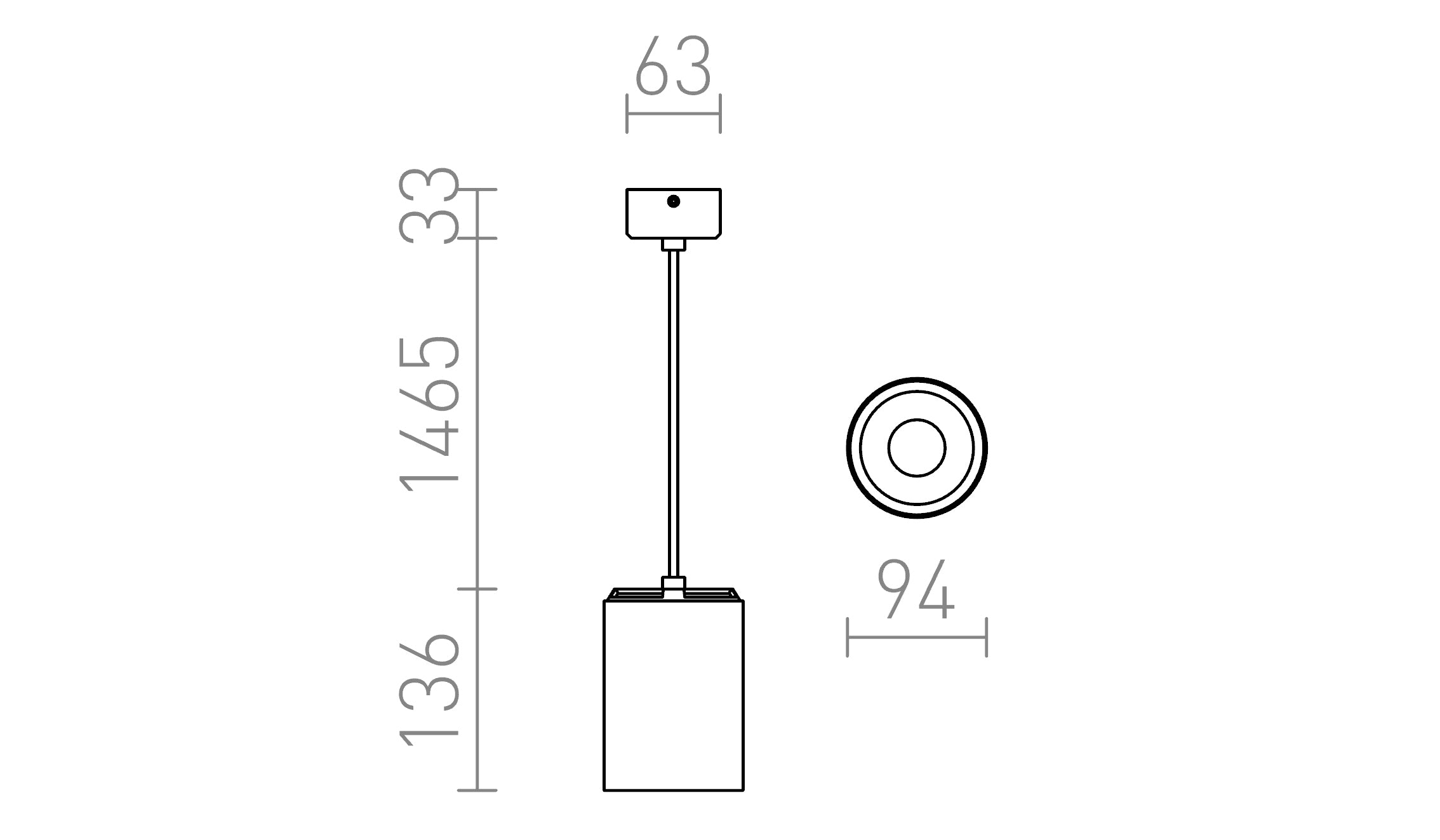 OCTAVE  hanglamp lamp - Product sketch