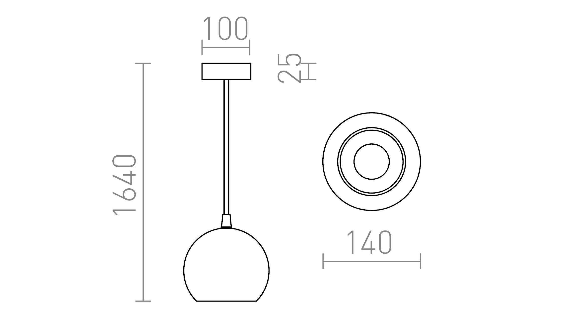 COPA  hanglamp lamp - Product sketch