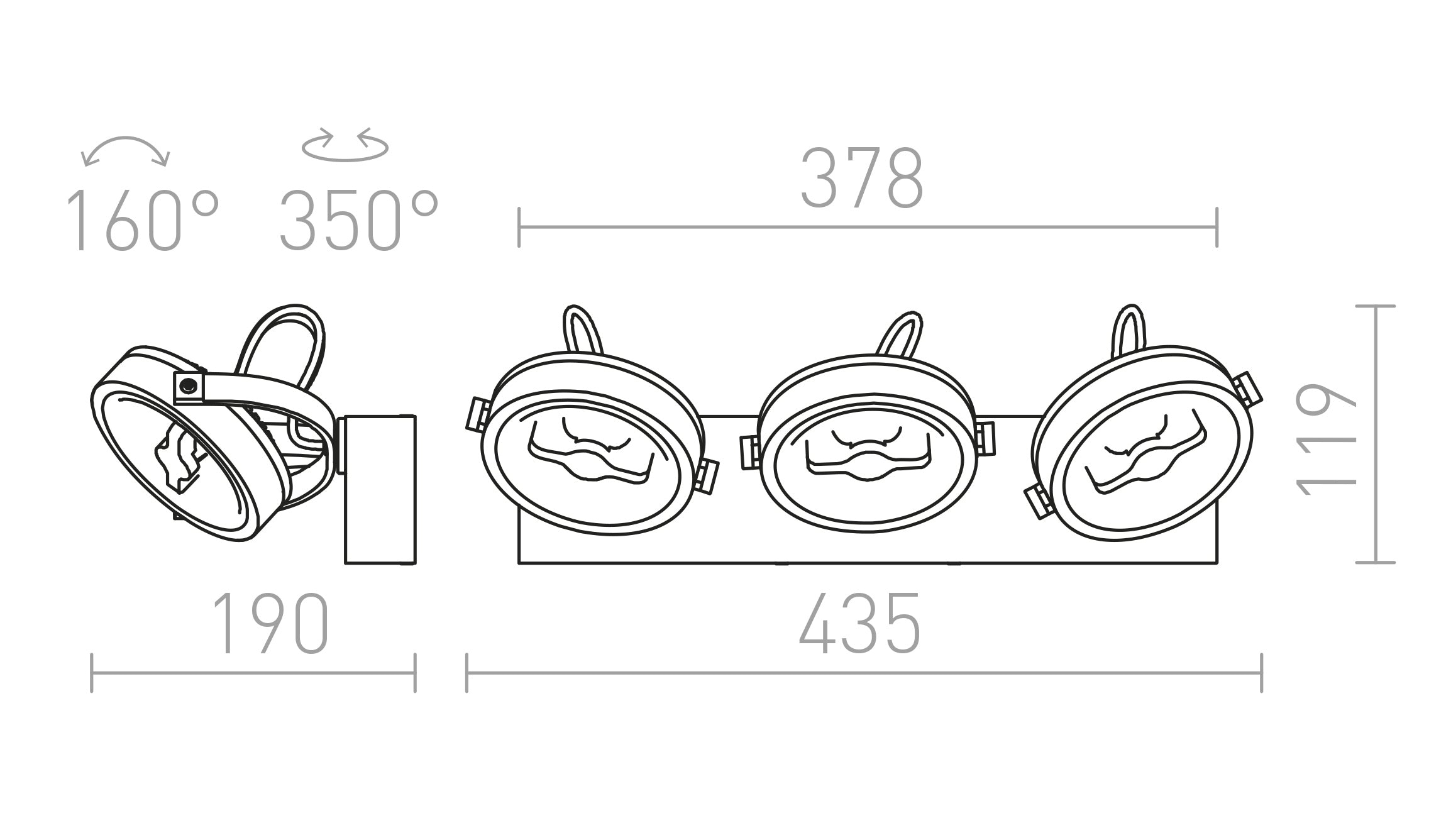KELLY LED III - Product sketch