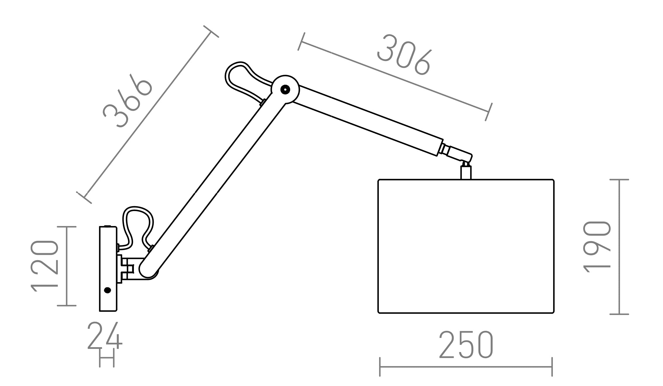 MADISON WANDLAMP - Product sketch