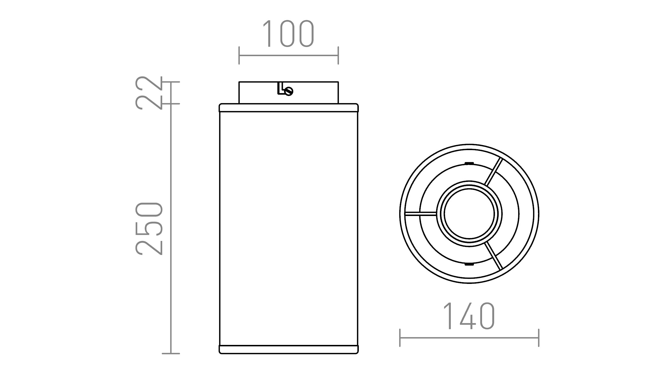 TACO PLAFONDLAMP - Product sketch