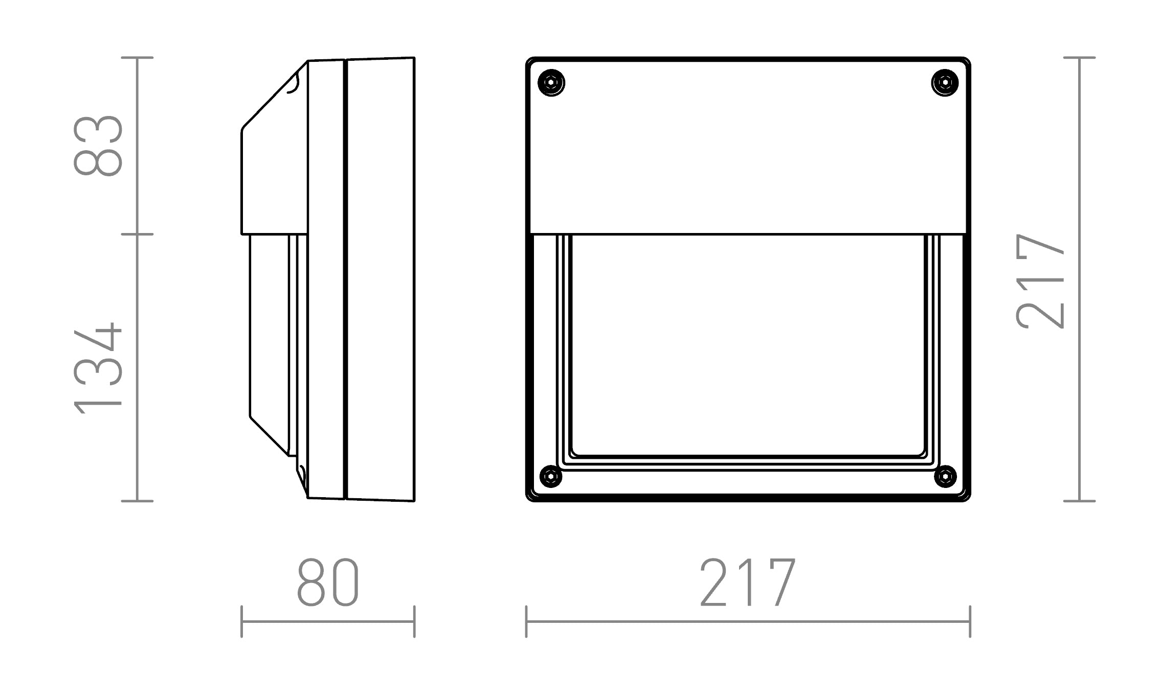 DELTA 215 WANDLAMP - Product sketch