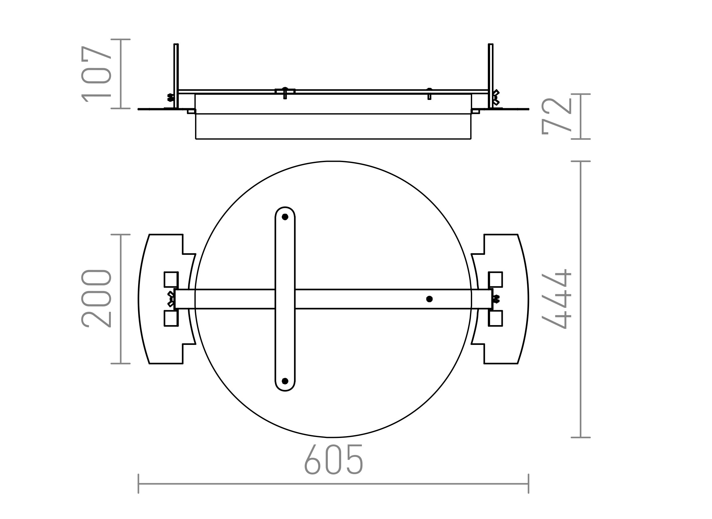 COIMBRA INBOUWLAMP - Product sketch