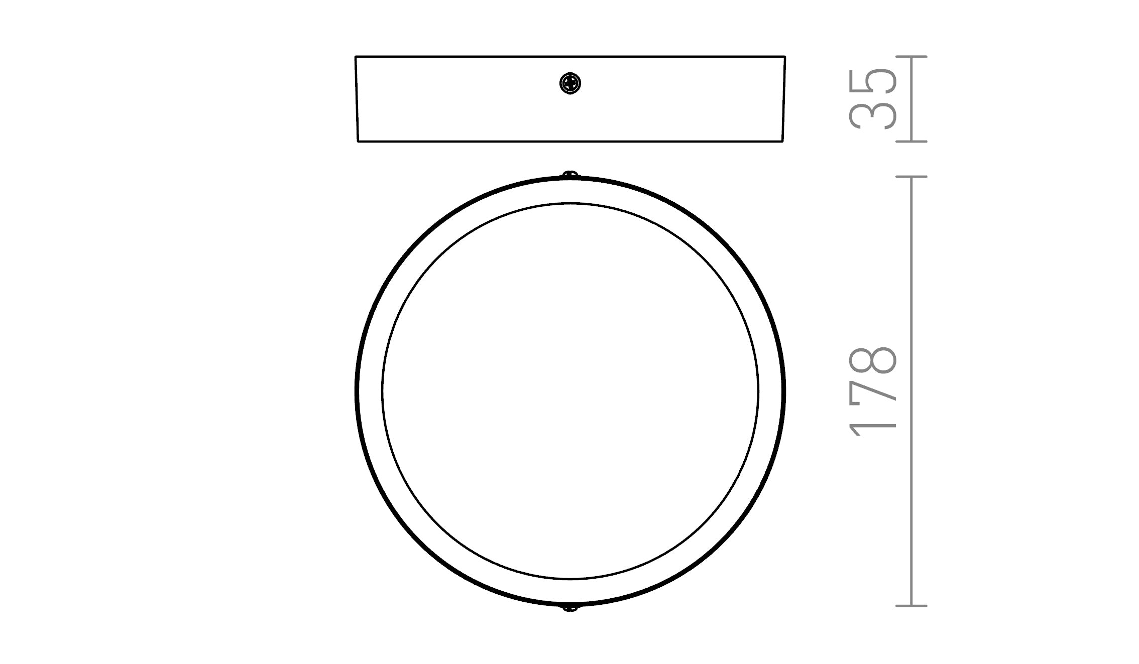 HUE R 17 DIMM PLAFONDLAMP - Product sketch