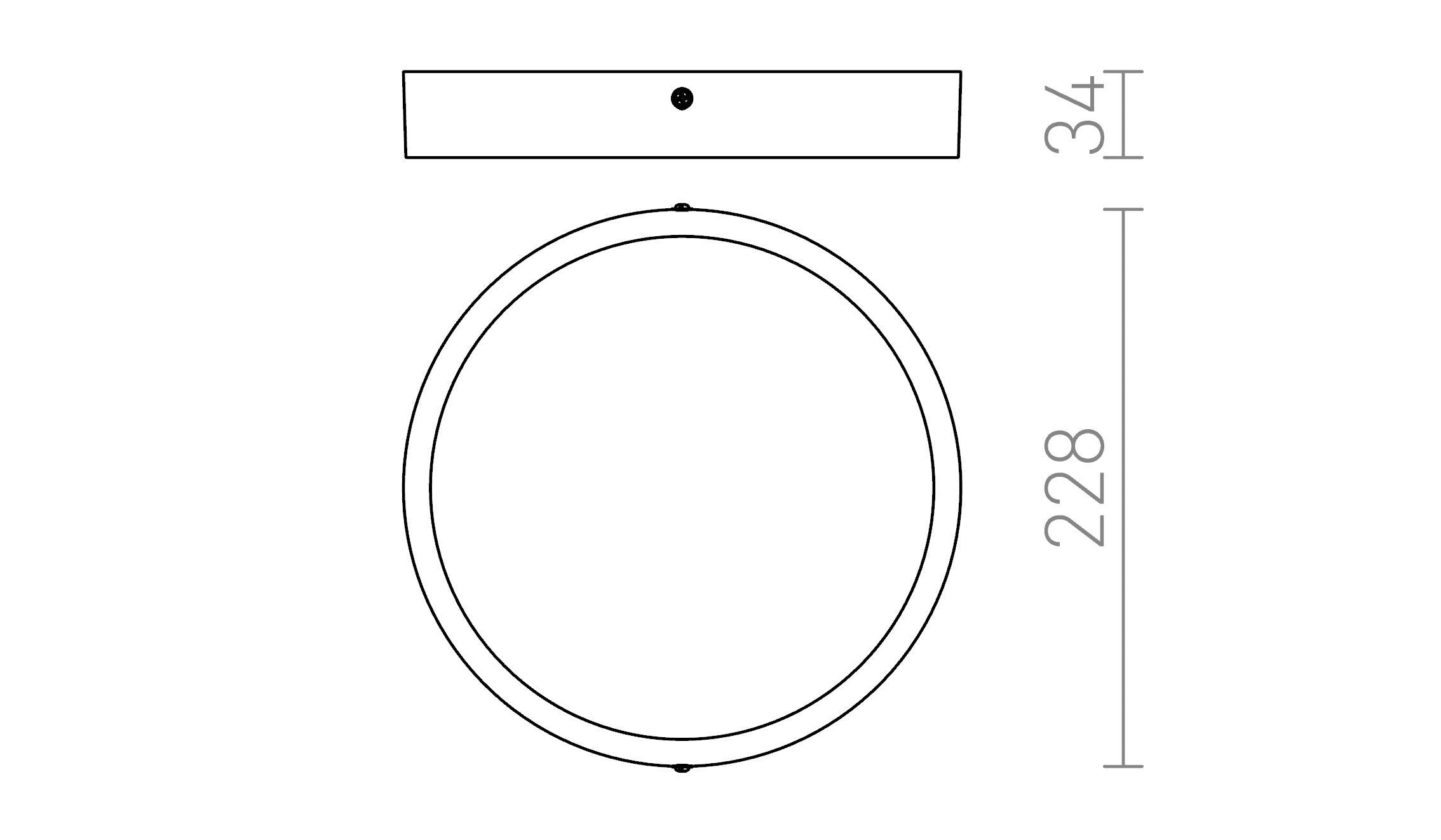 HUE R 22 DIMM PLAFONDLAMP - Product sketch