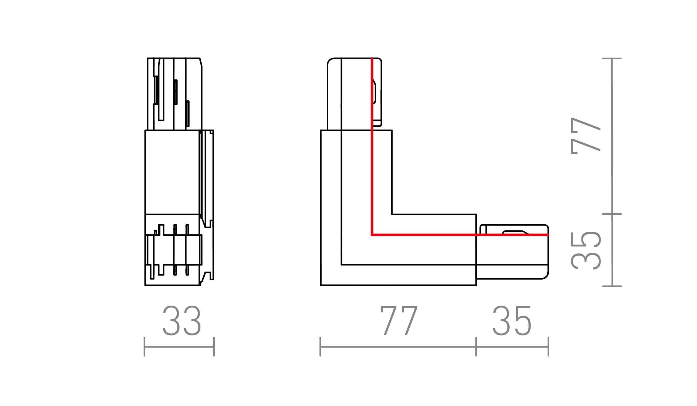 EUTRAC L BINNENVERBINDING (IN) - Product sketch