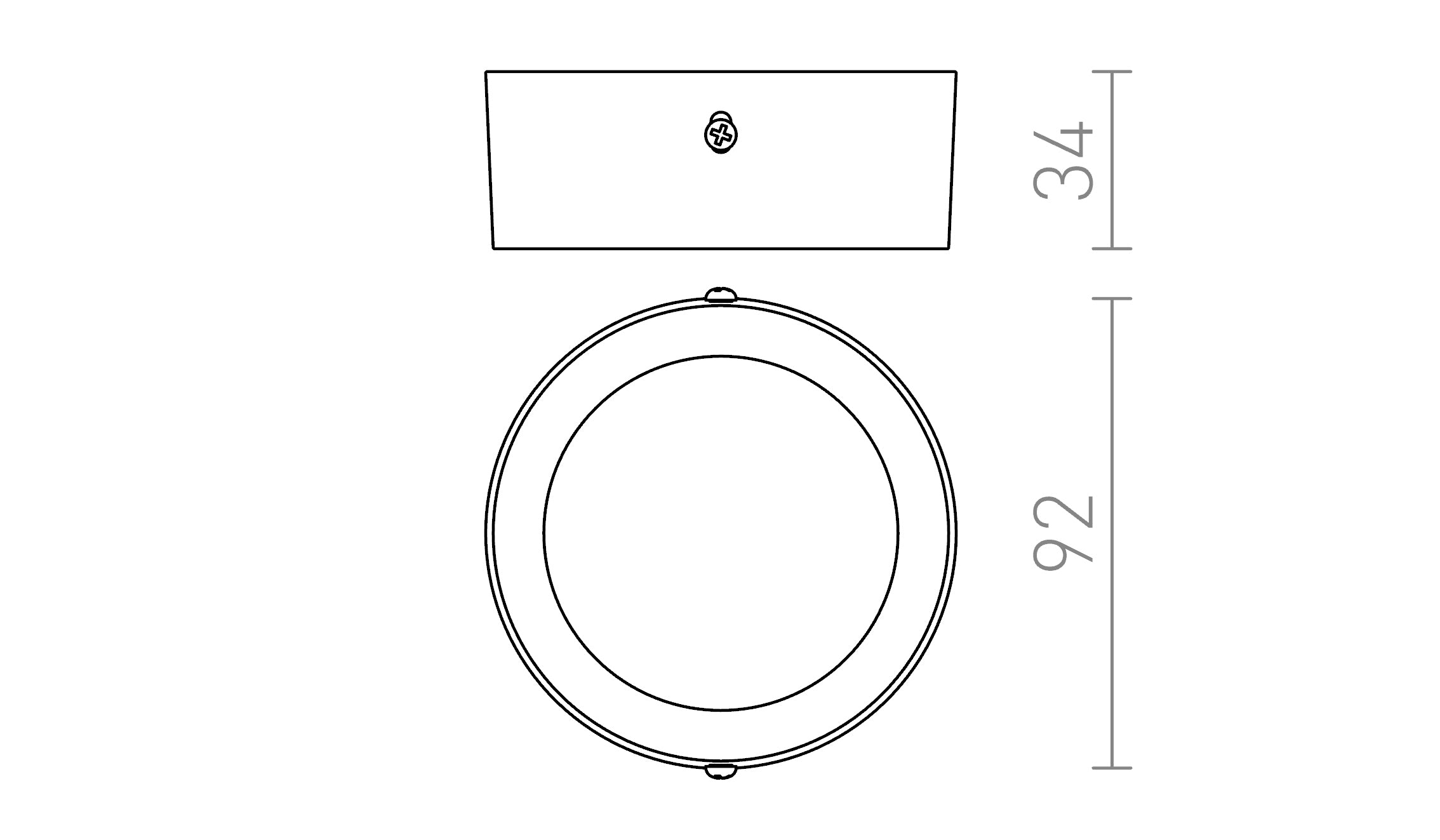 HUE R 9 DIMM PLAFONDLAMP - Product sketch