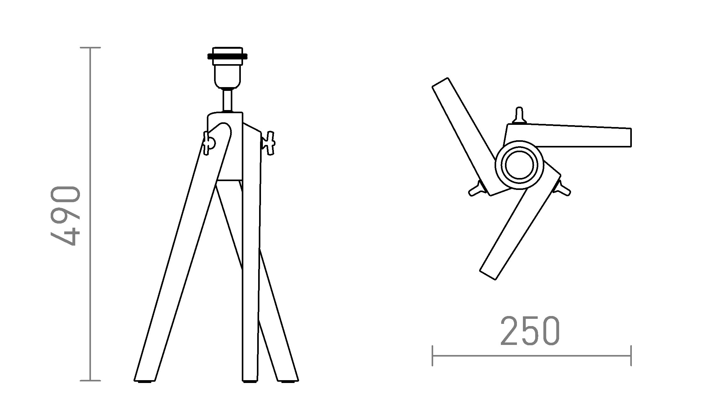 AMBITUS TAFELVOET - Product sketch